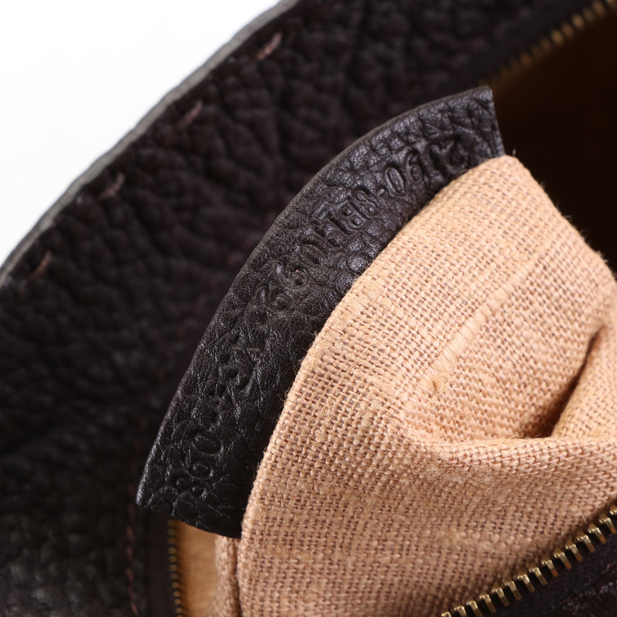 Fendi Selleria Tote Bag in Pebble Grain Textured Leather with Running Stitch