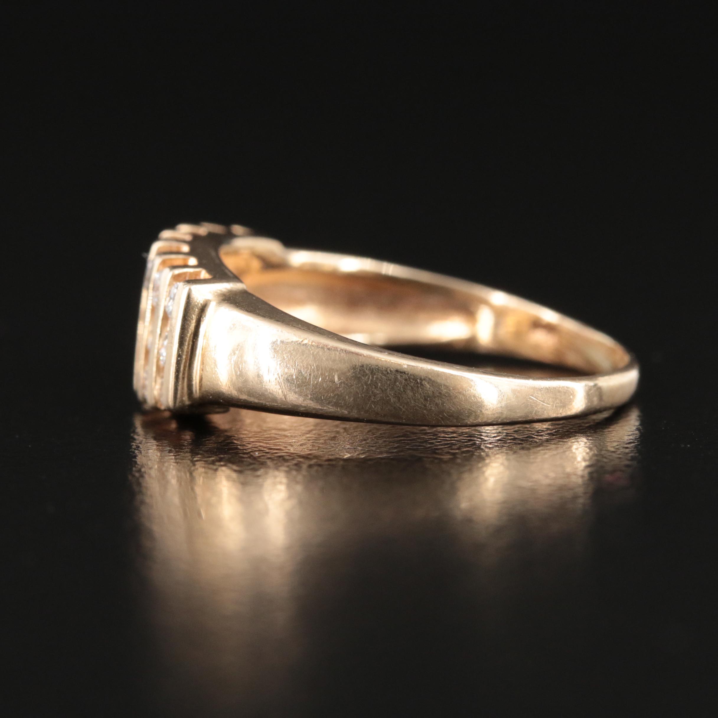 14K 0.52 CTW Diamond Multi-Row Ring