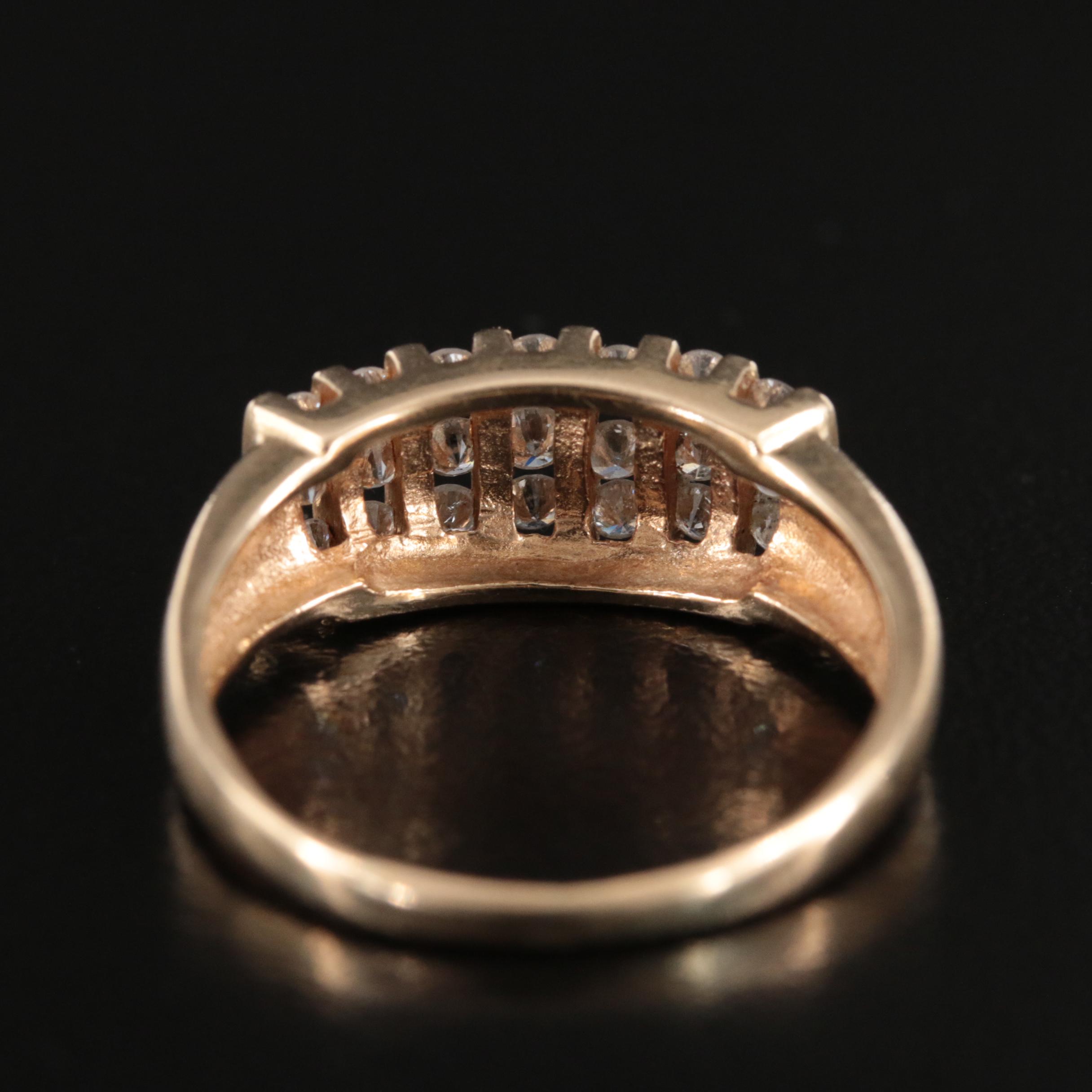 14K 0.52 CTW Diamond Multi-Row Ring