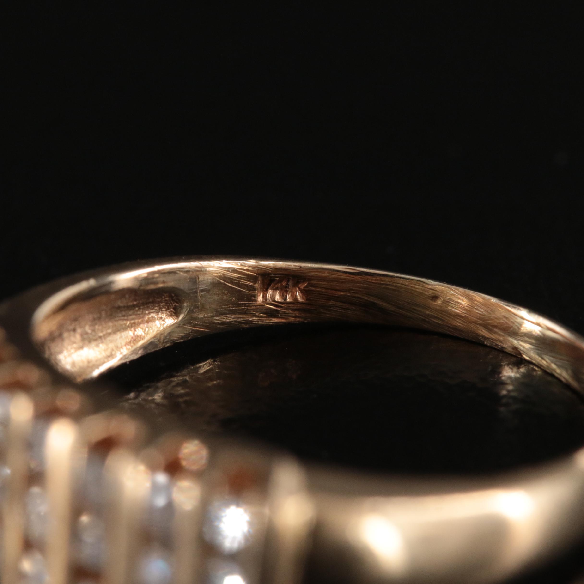 14K 0.52 CTW Diamond Multi-Row Ring