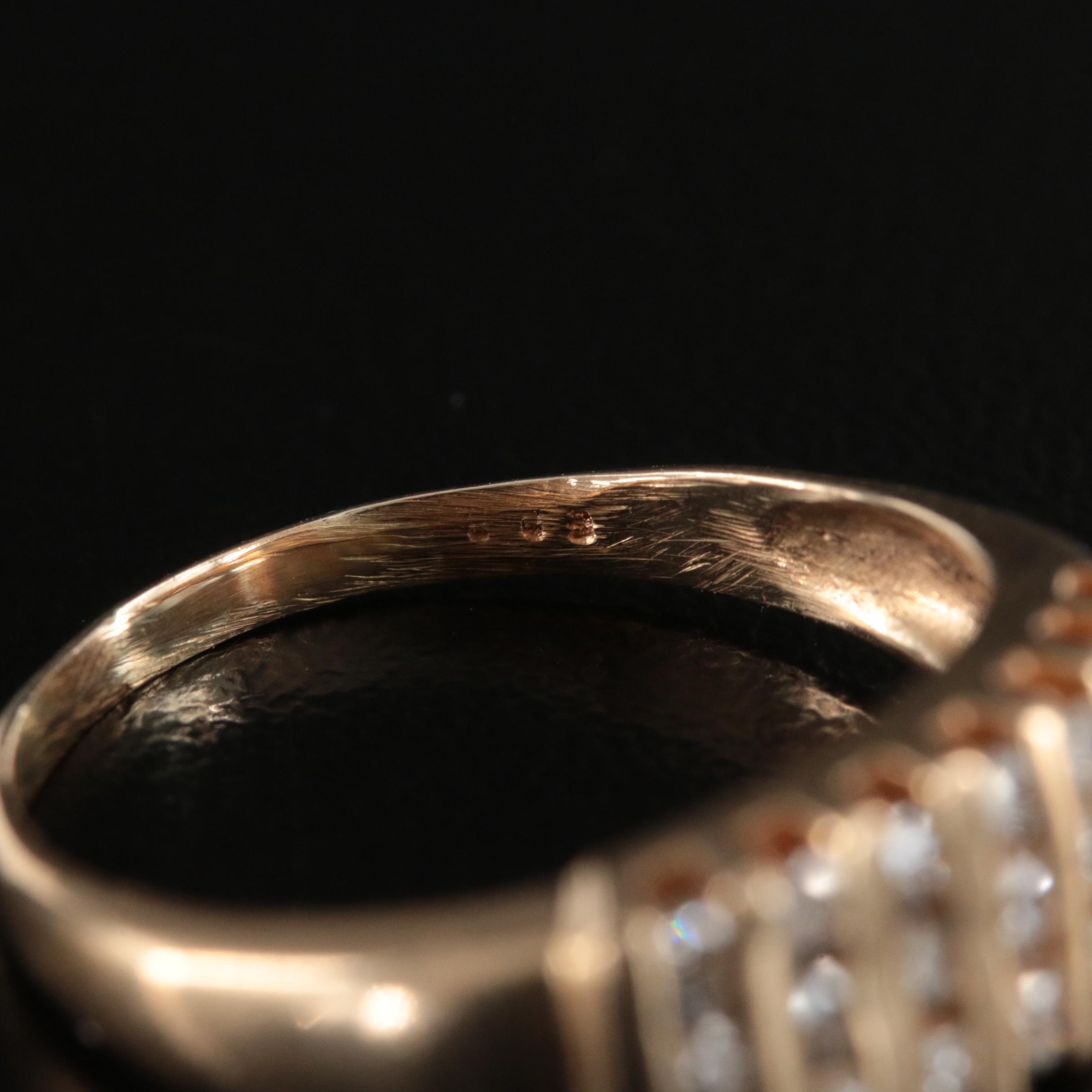 14K 0.52 CTW Diamond Multi-Row Ring