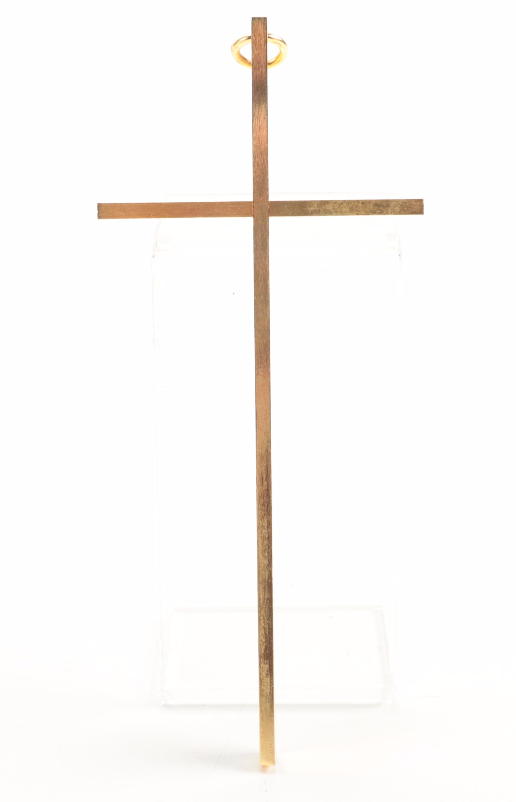 Bianchi Black Glazed with Southwestern Style Madonna and Metal Cross