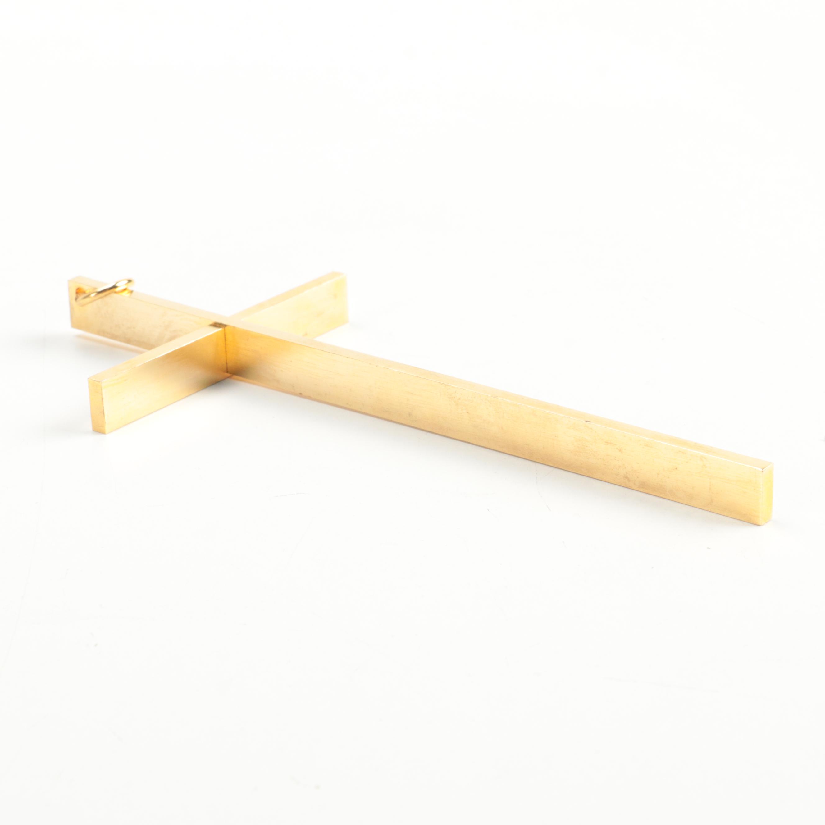 Bianchi Black Glazed with Southwestern Style Madonna and Metal Cross