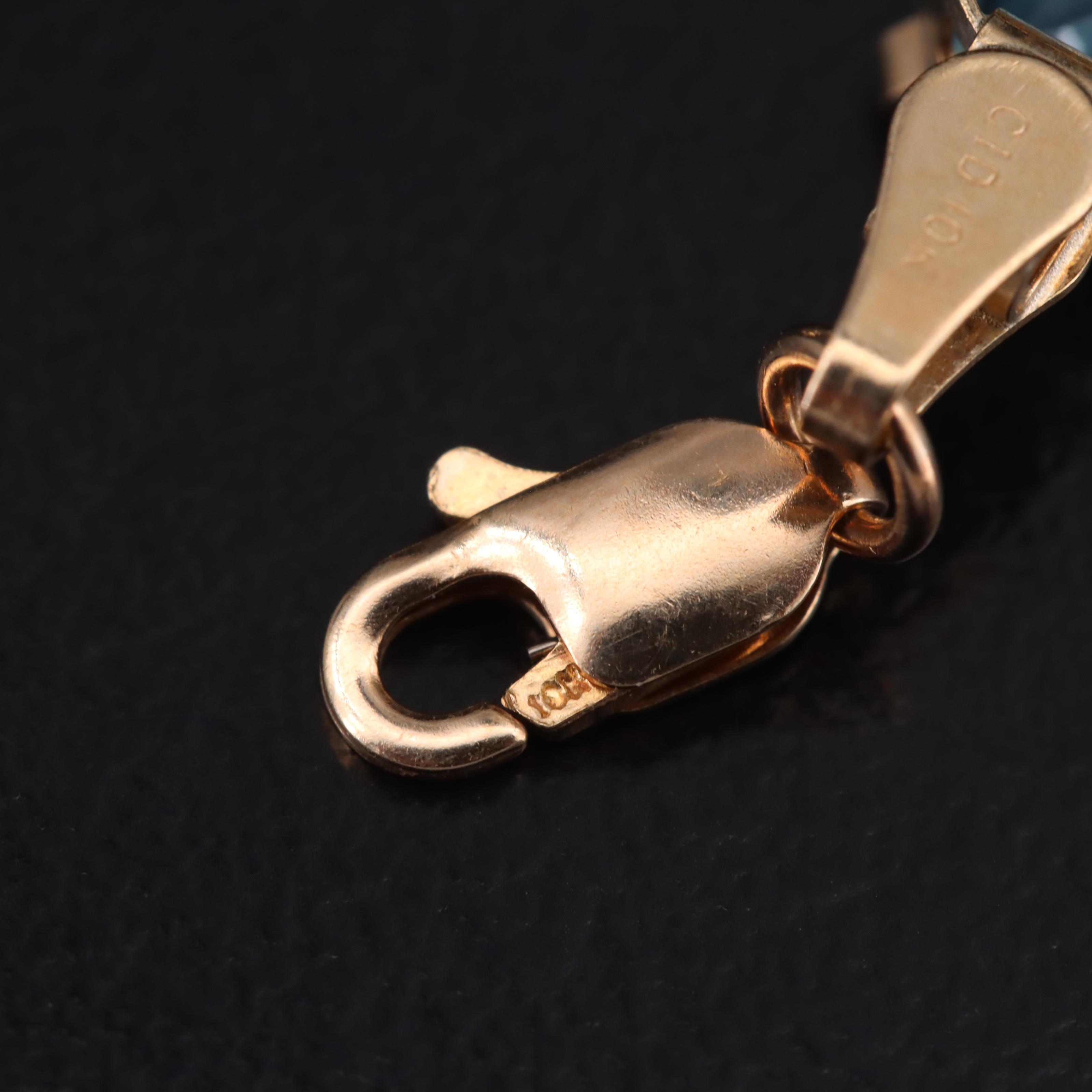 10K Sky Blue Topaz Bracelet