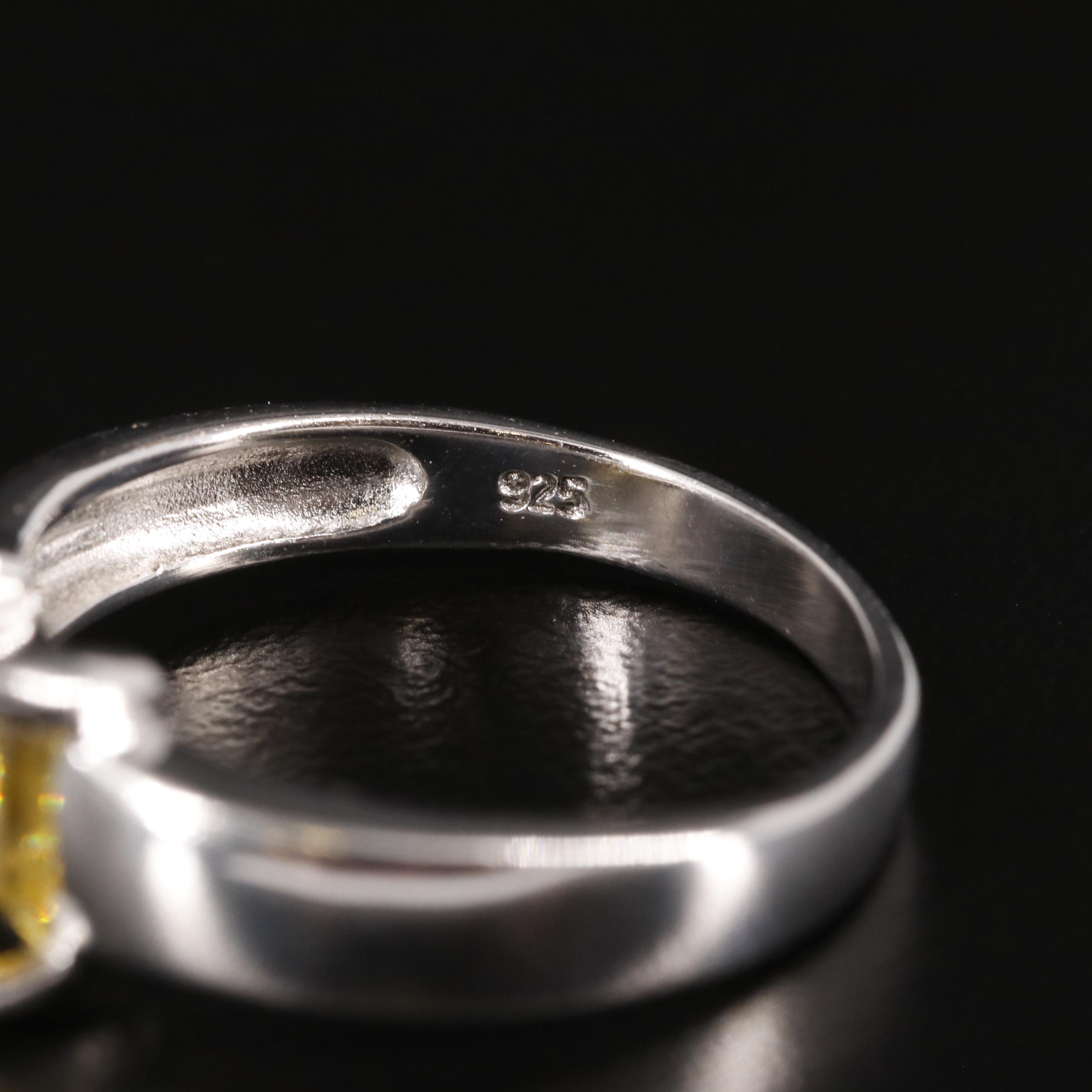 Sterling Cubic Zirconia Tapered Ring