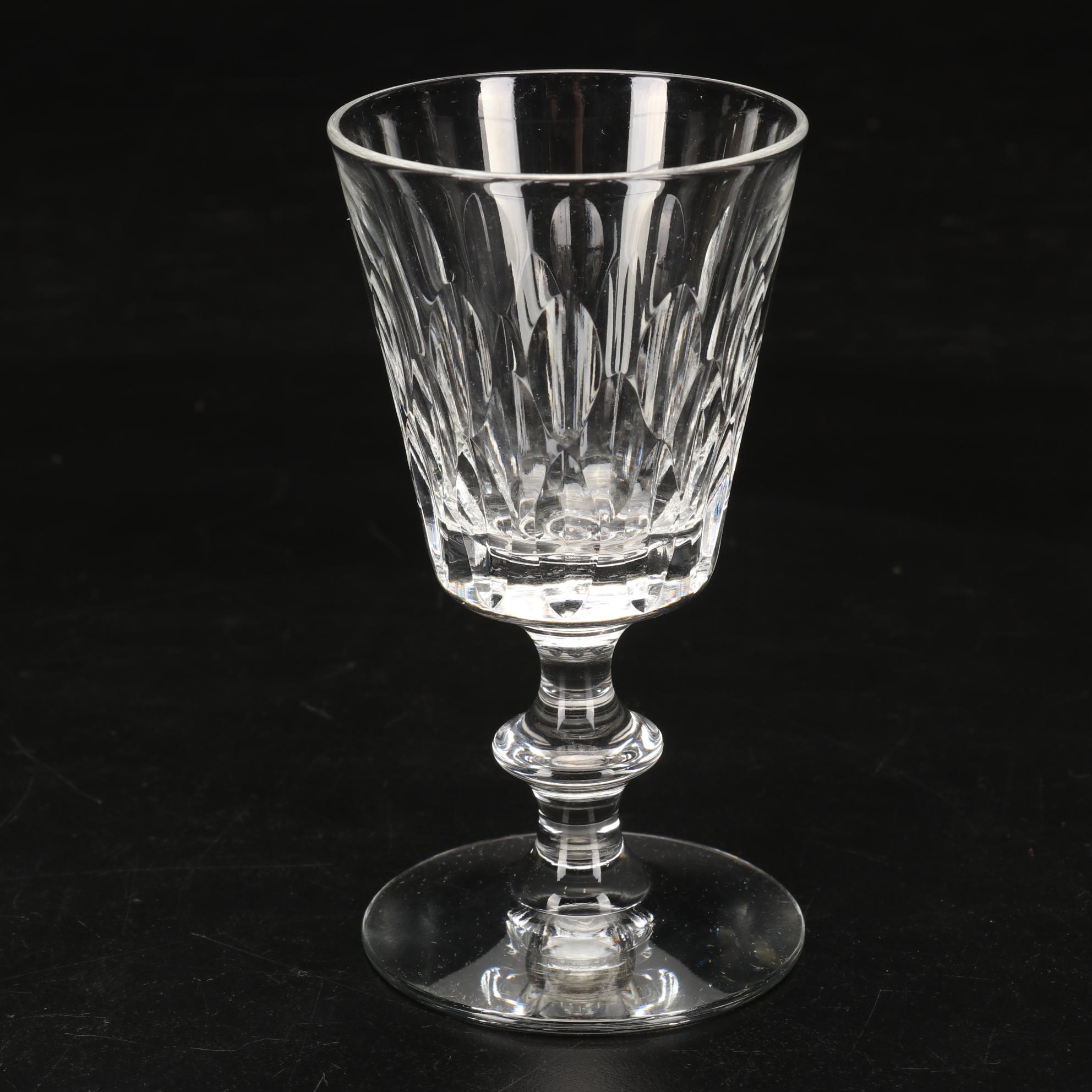 Claret Wine Glasses, Crystal Decanter, and Snakeskin Printed Ice Bucket