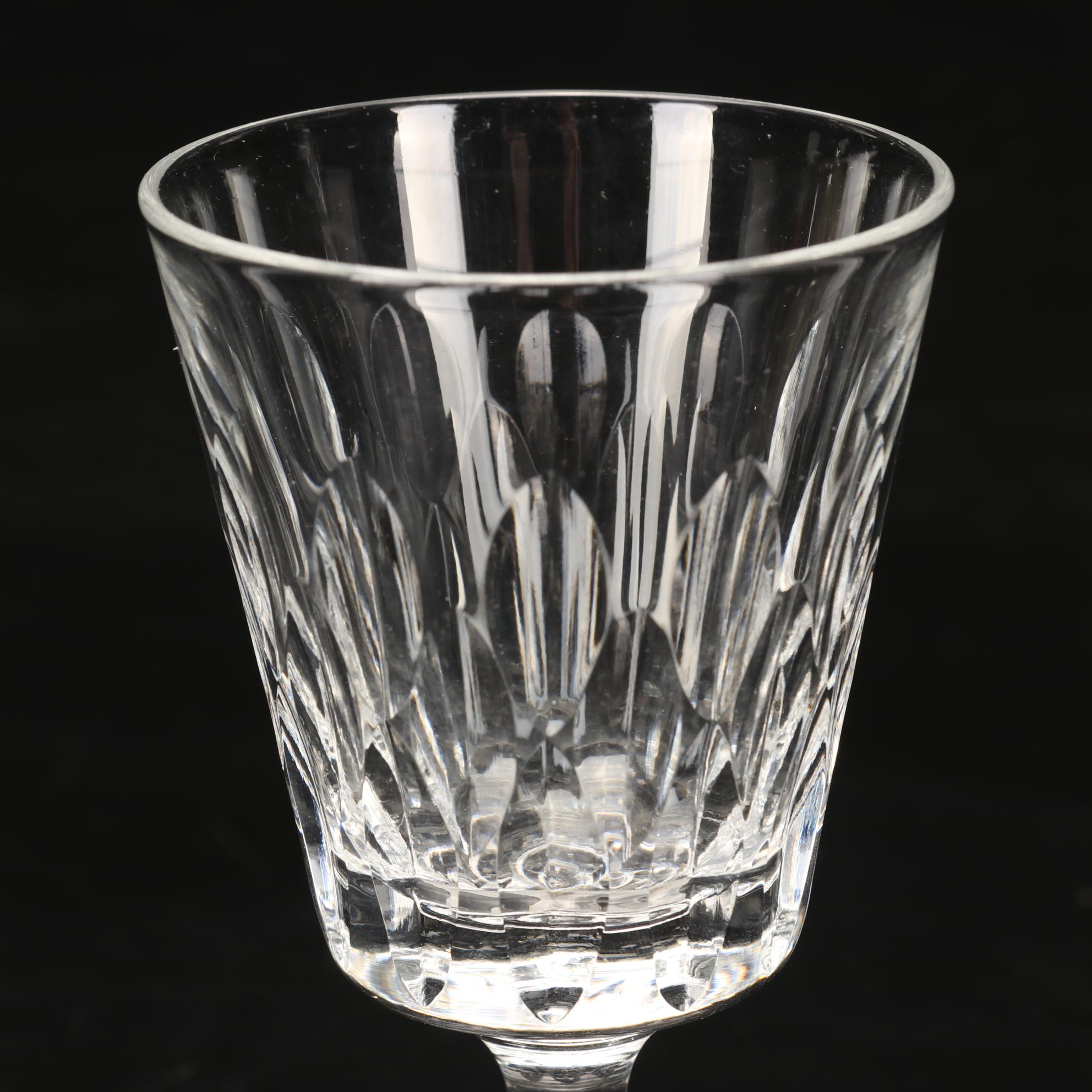 Claret Wine Glasses, Crystal Decanter, and Snakeskin Printed Ice Bucket