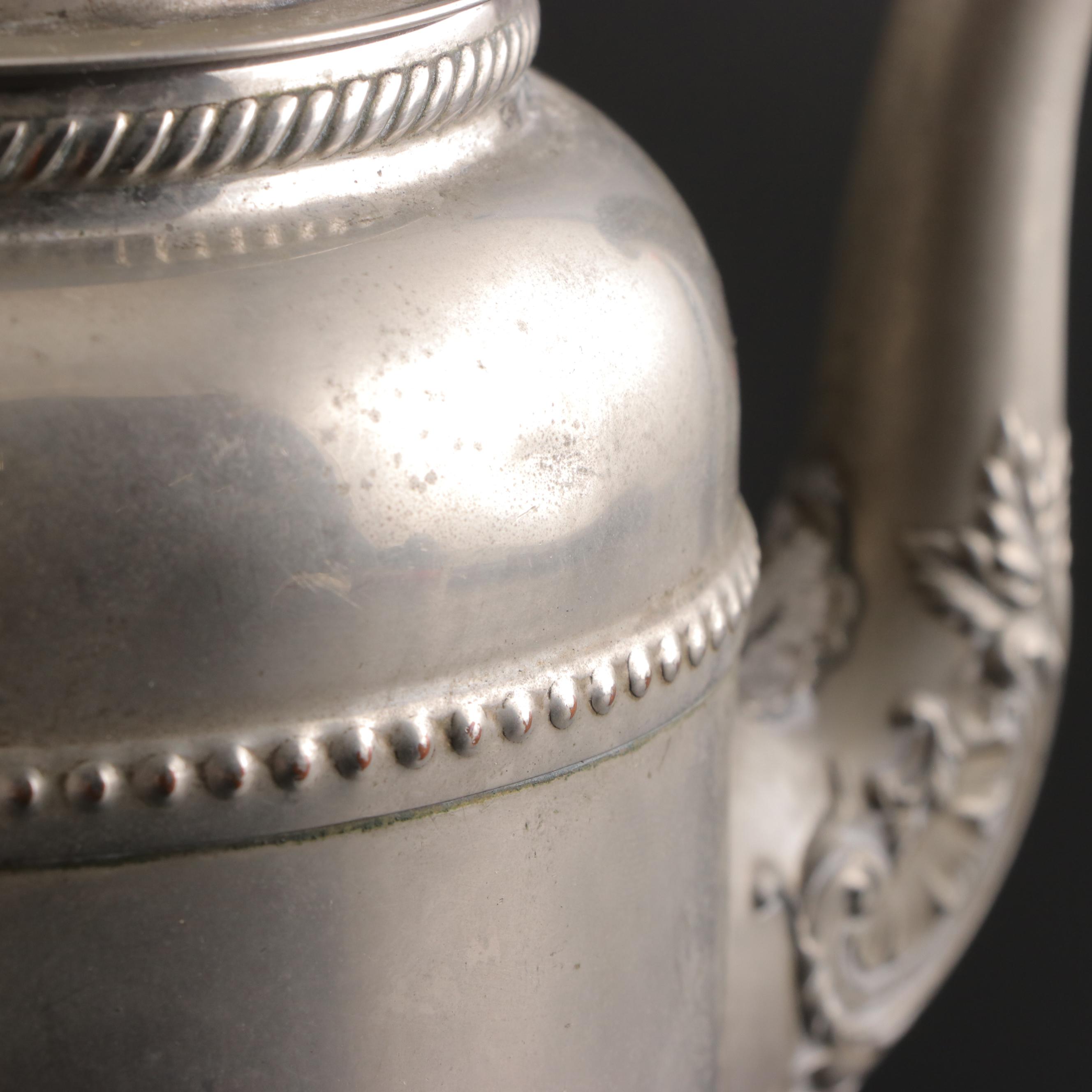 Rochester Stamping Co. Silver Plate Tea Kettle and Teapot, Early 20th Century