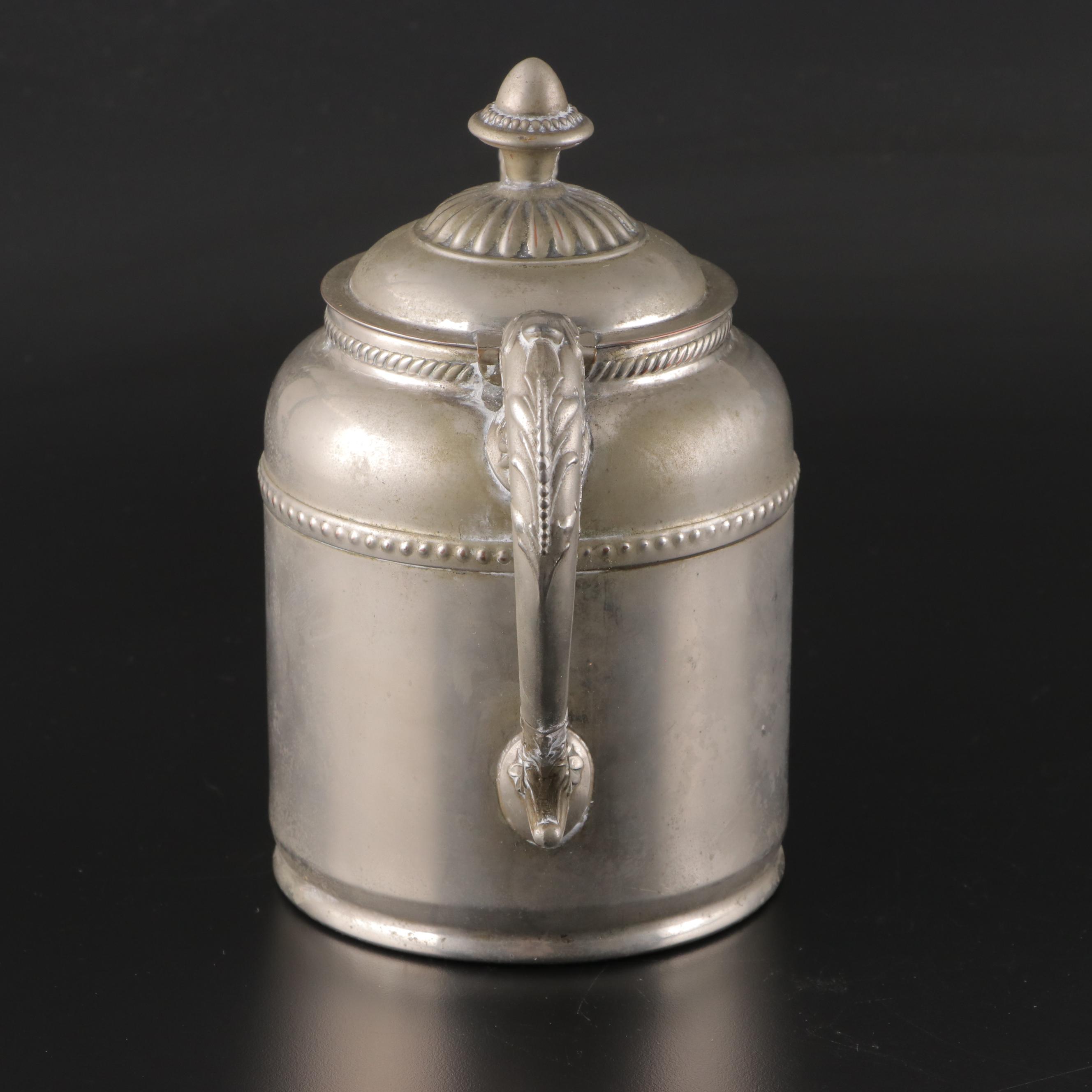 Rochester Stamping Co. Silver Plate Tea Kettle and Teapot, Early 20th Century