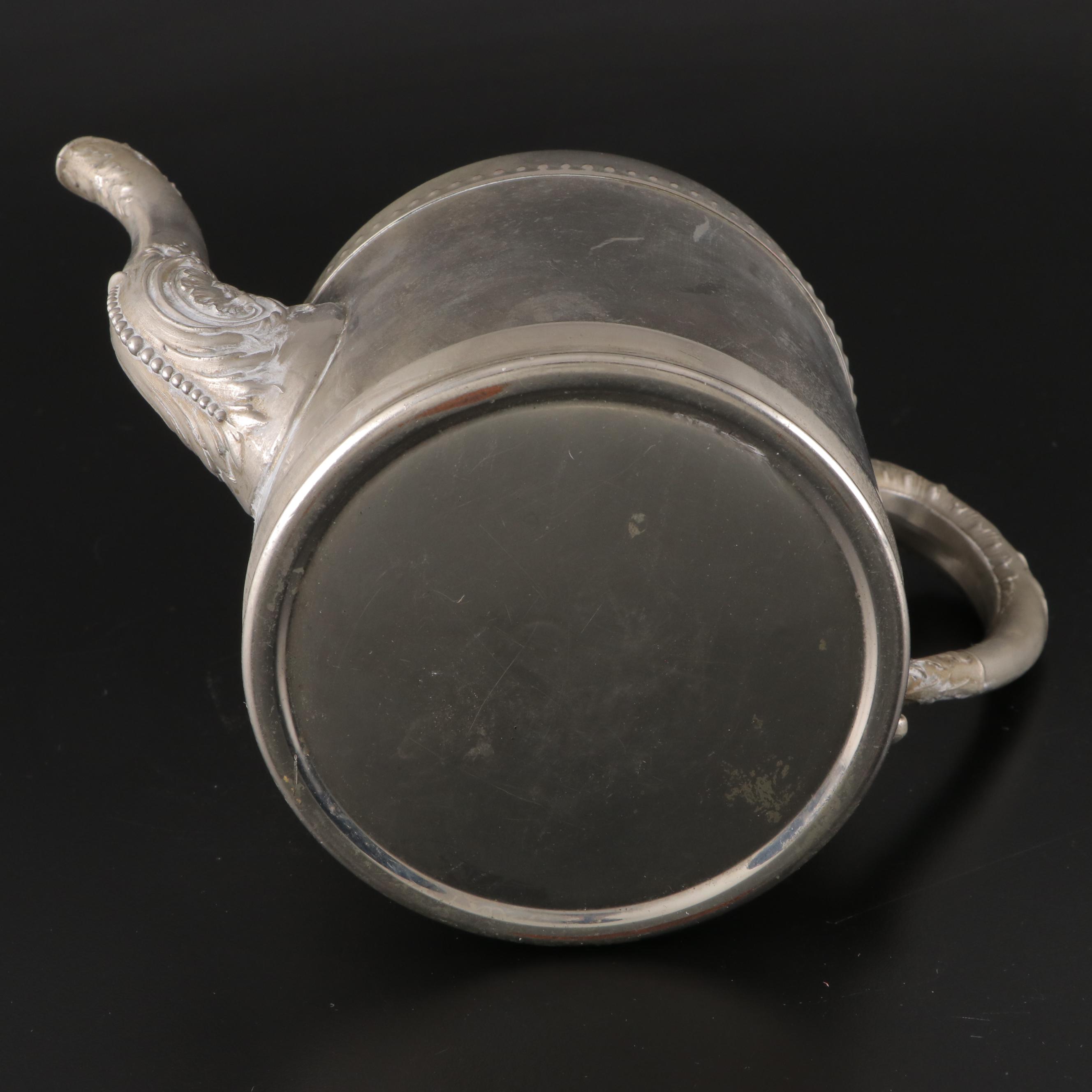 Rochester Stamping Co. Silver Plate Tea Kettle and Teapot, Early 20th Century