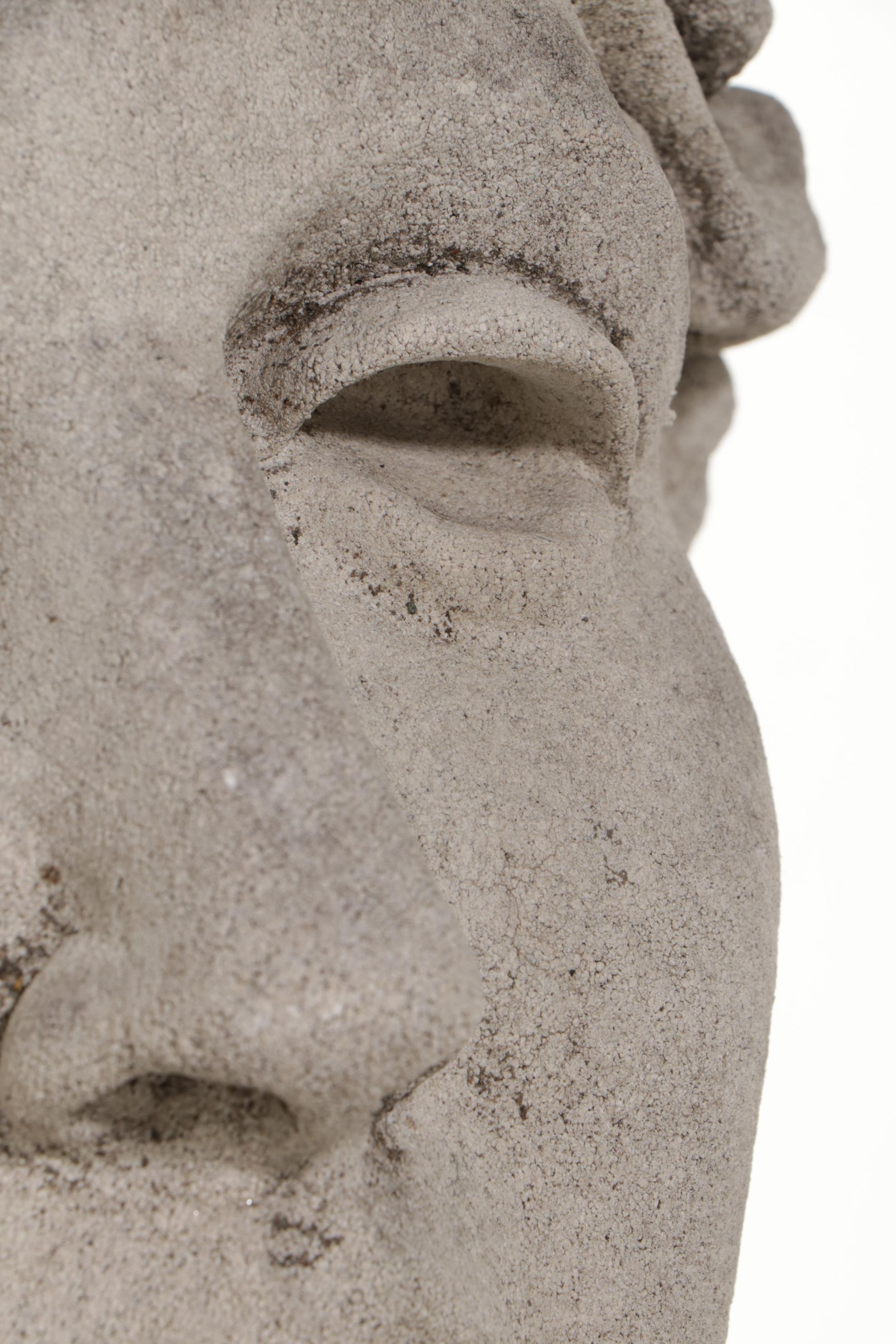 Concrete Bust Sculpture After Phidias "Lemnian Athena"