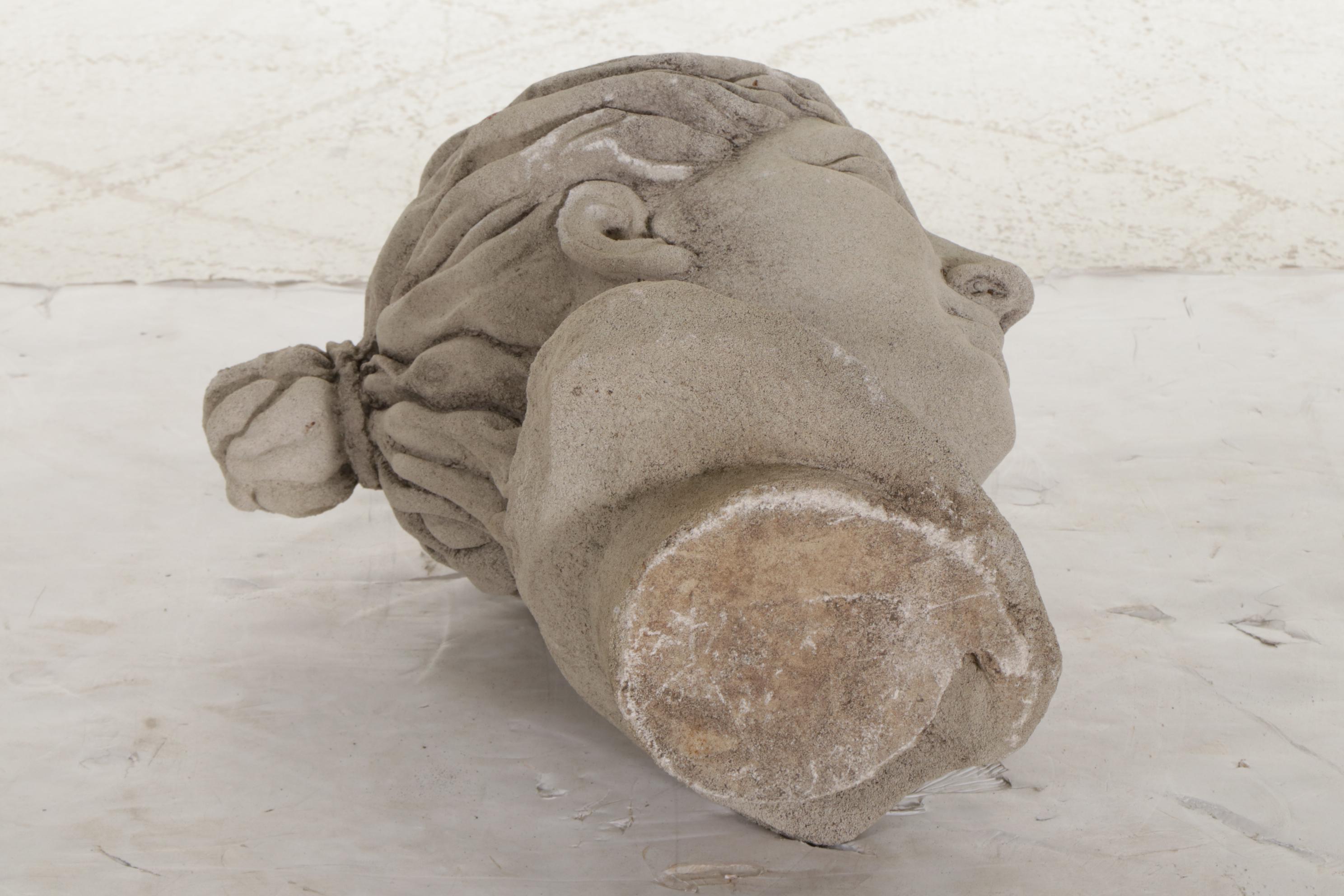 Concrete Bust Sculpture After Phidias "Lemnian Athena"