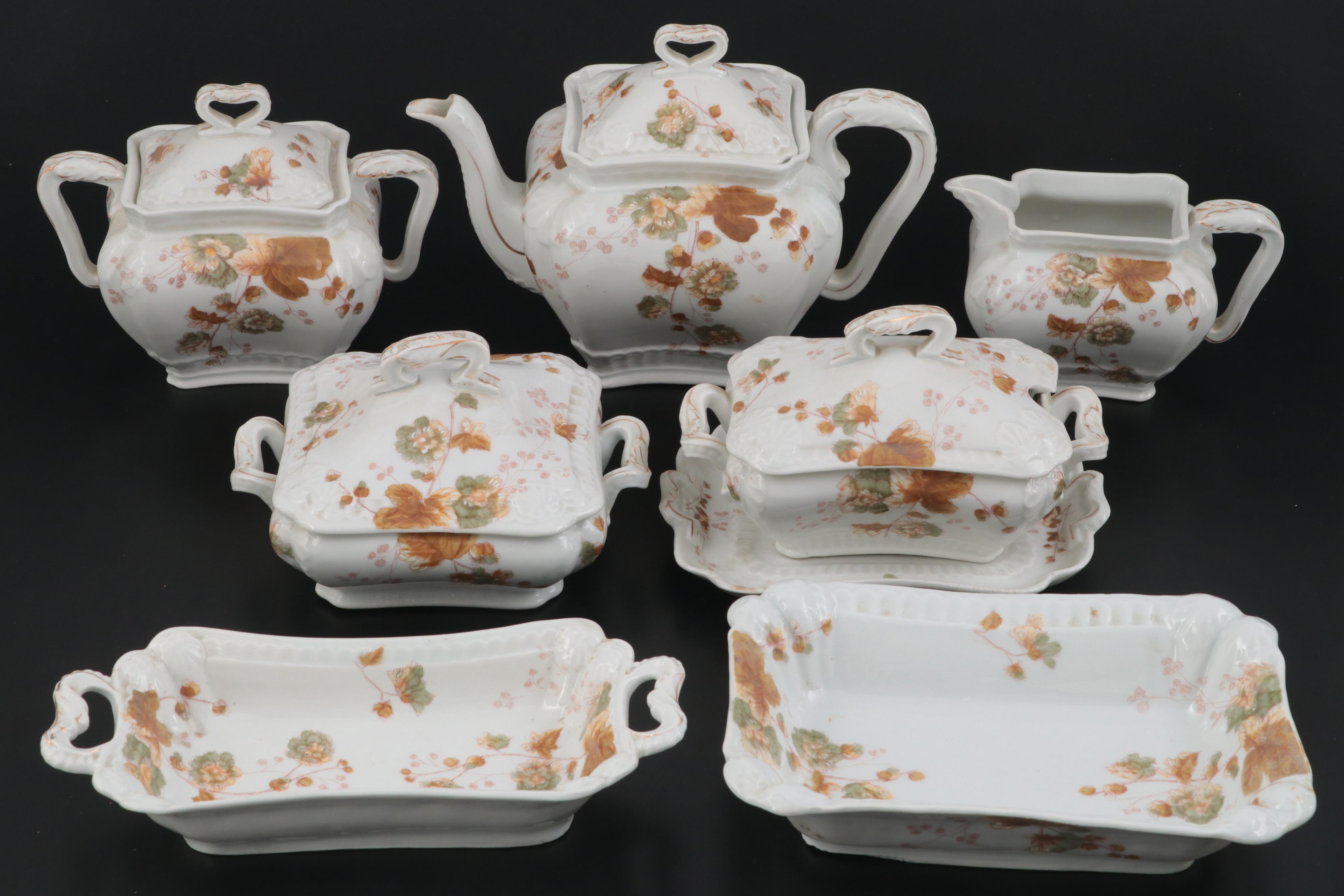 Leonard Vienna Austrian Porcelain Tableware and Tea Service