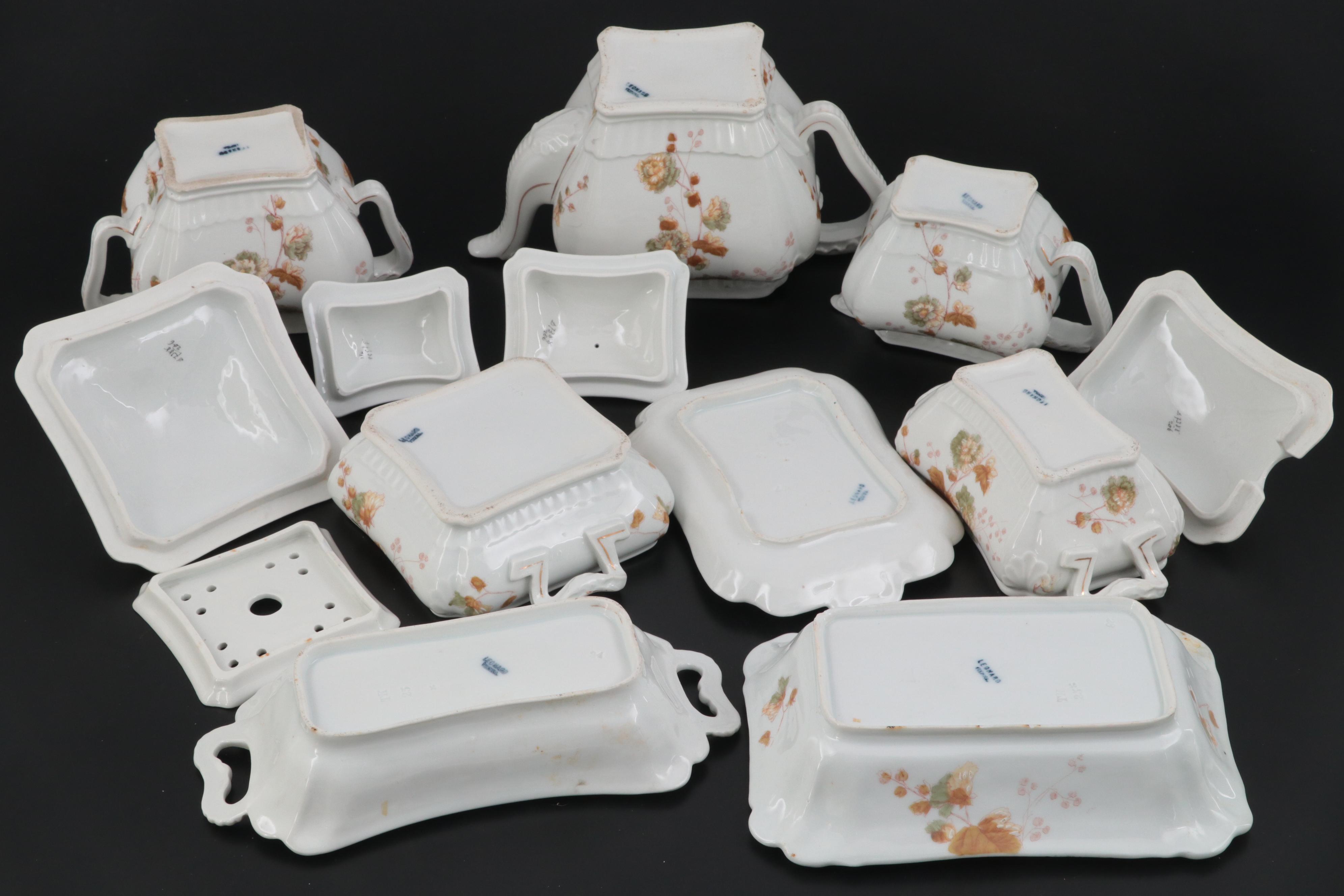 Leonard Vienna Austrian Porcelain Tableware and Tea Service