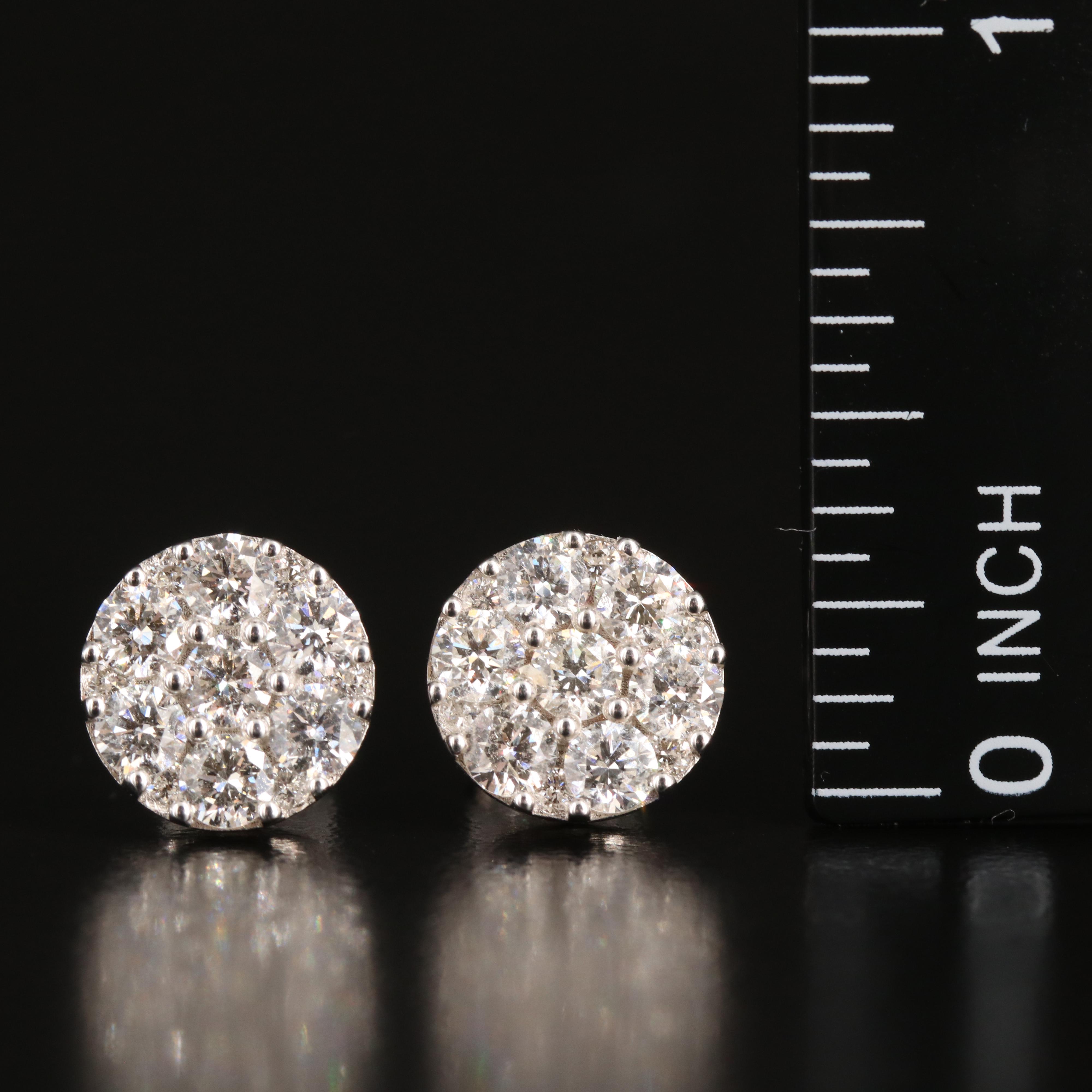 18K 1.76 CTW Diamond Stud Earrings