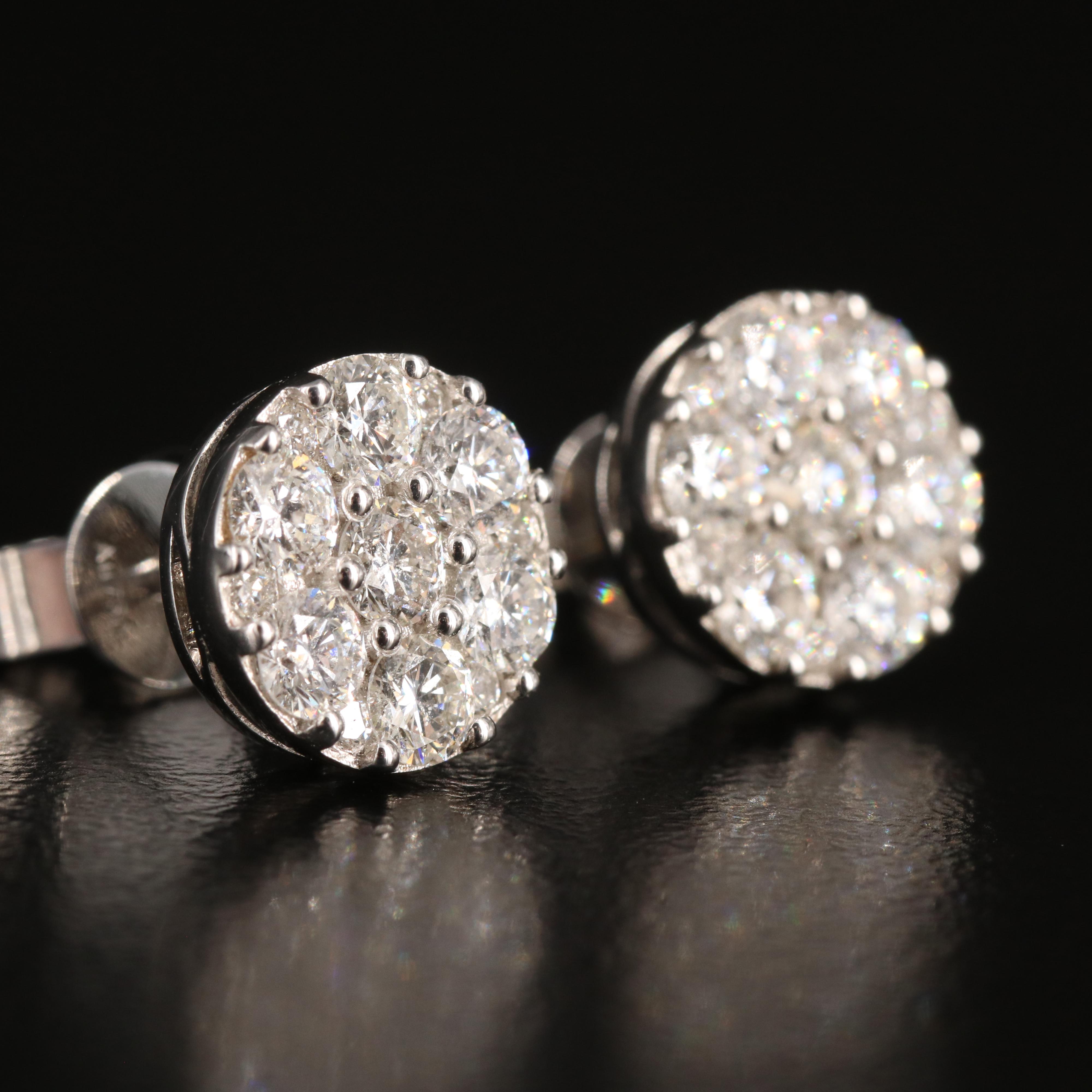 18K 1.76 CTW Diamond Stud Earrings