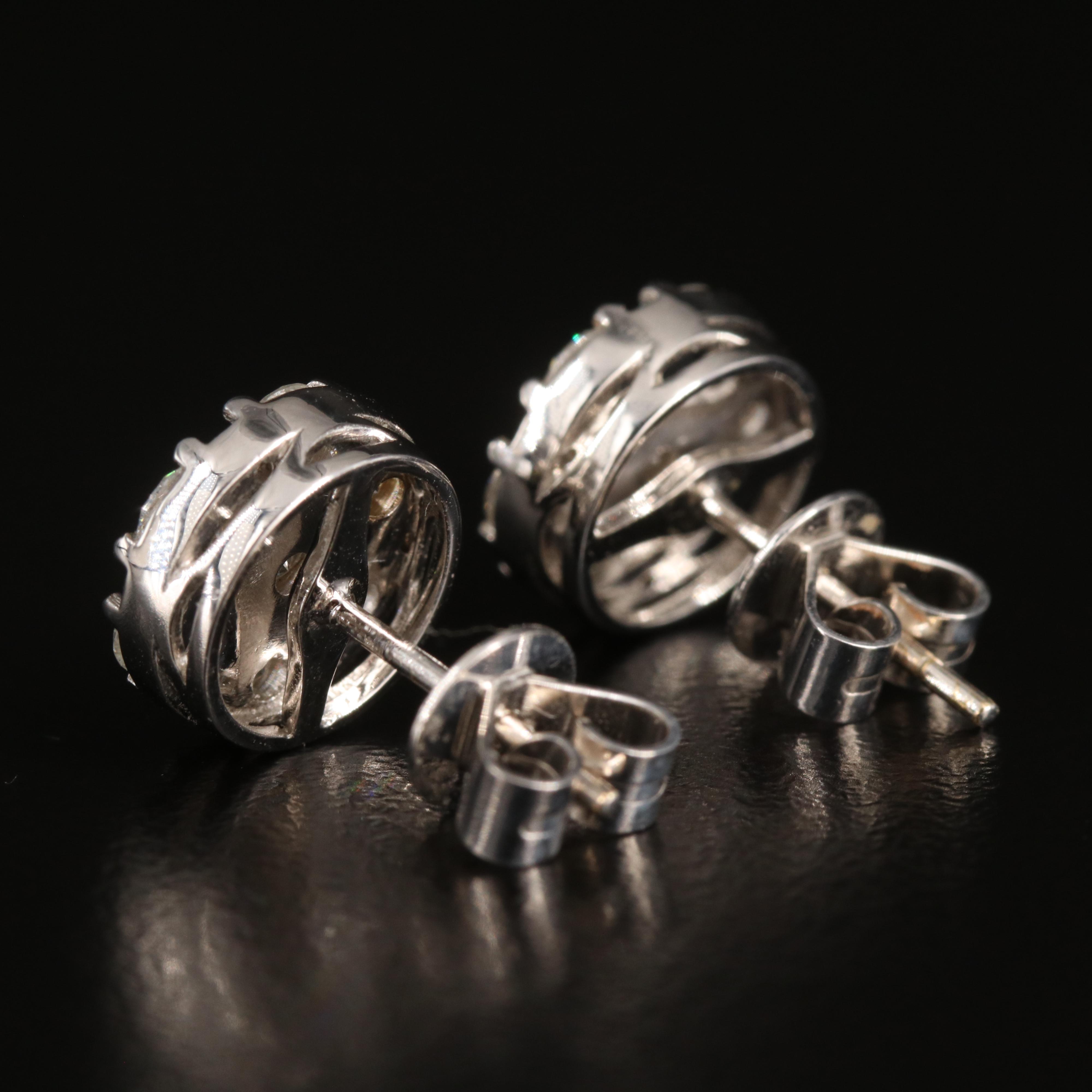 18K 1.76 CTW Diamond Stud Earrings