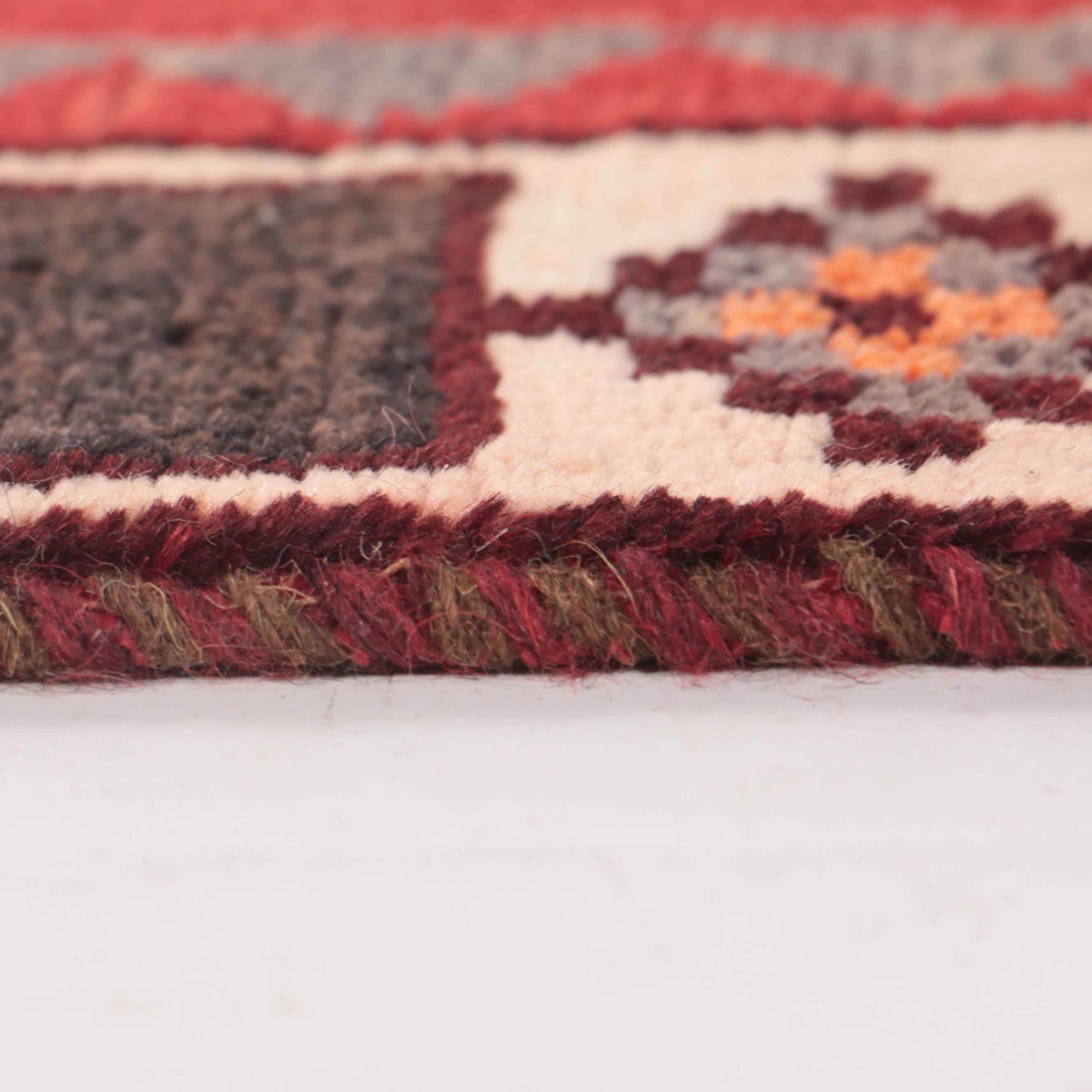 4'4 x 9'2 Hand-Knotted Persian Kurdish Area Rug