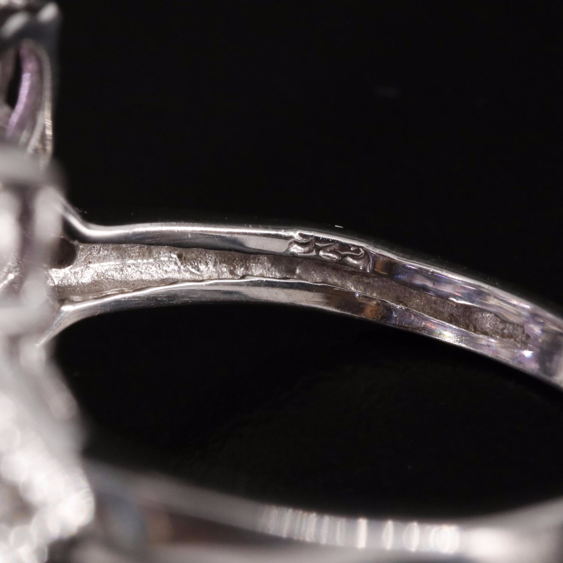 Sterling Amethyst and White Topaz Cluster Ring