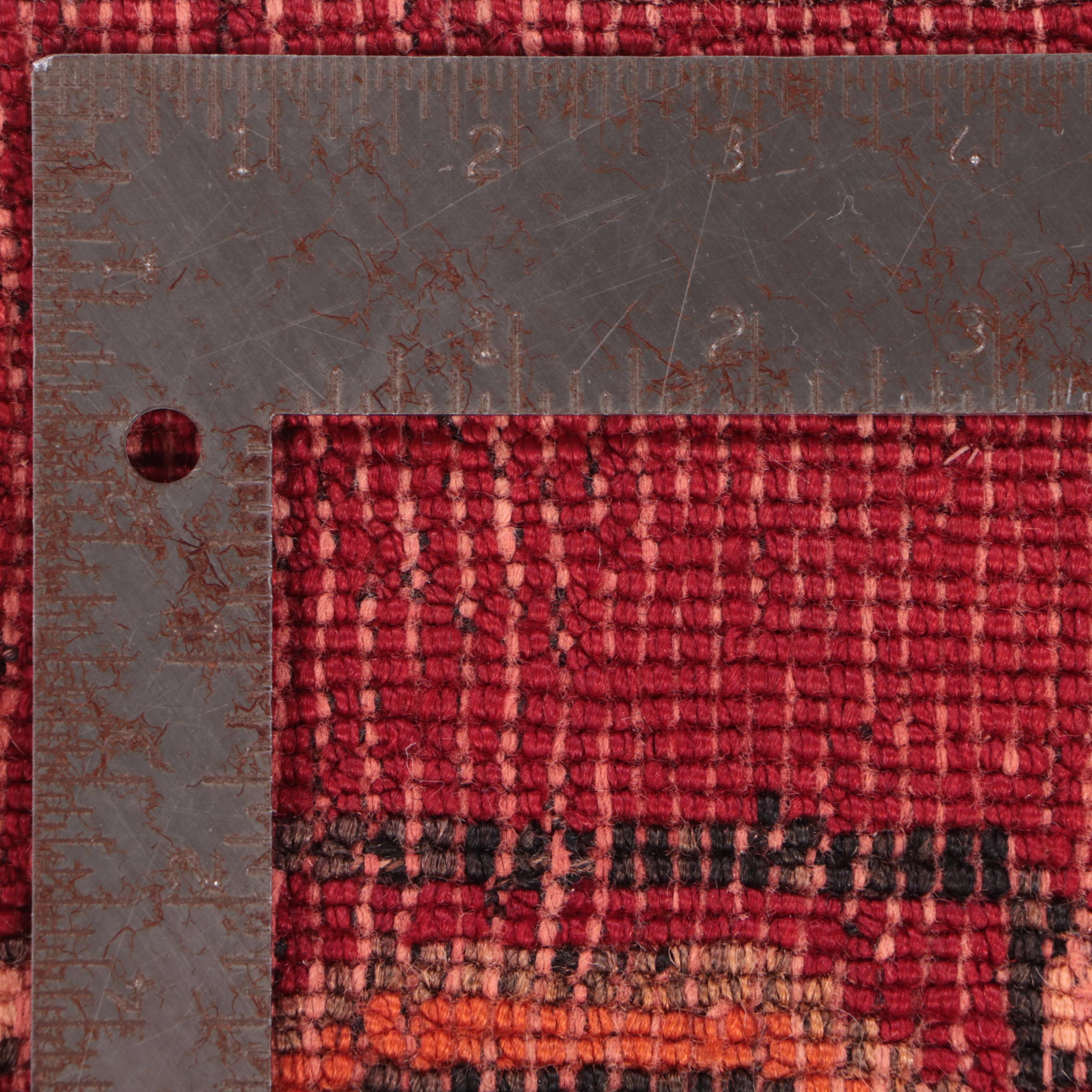 4'4 x 9'2 Hand-Knotted Persian Kurdish Area Rug