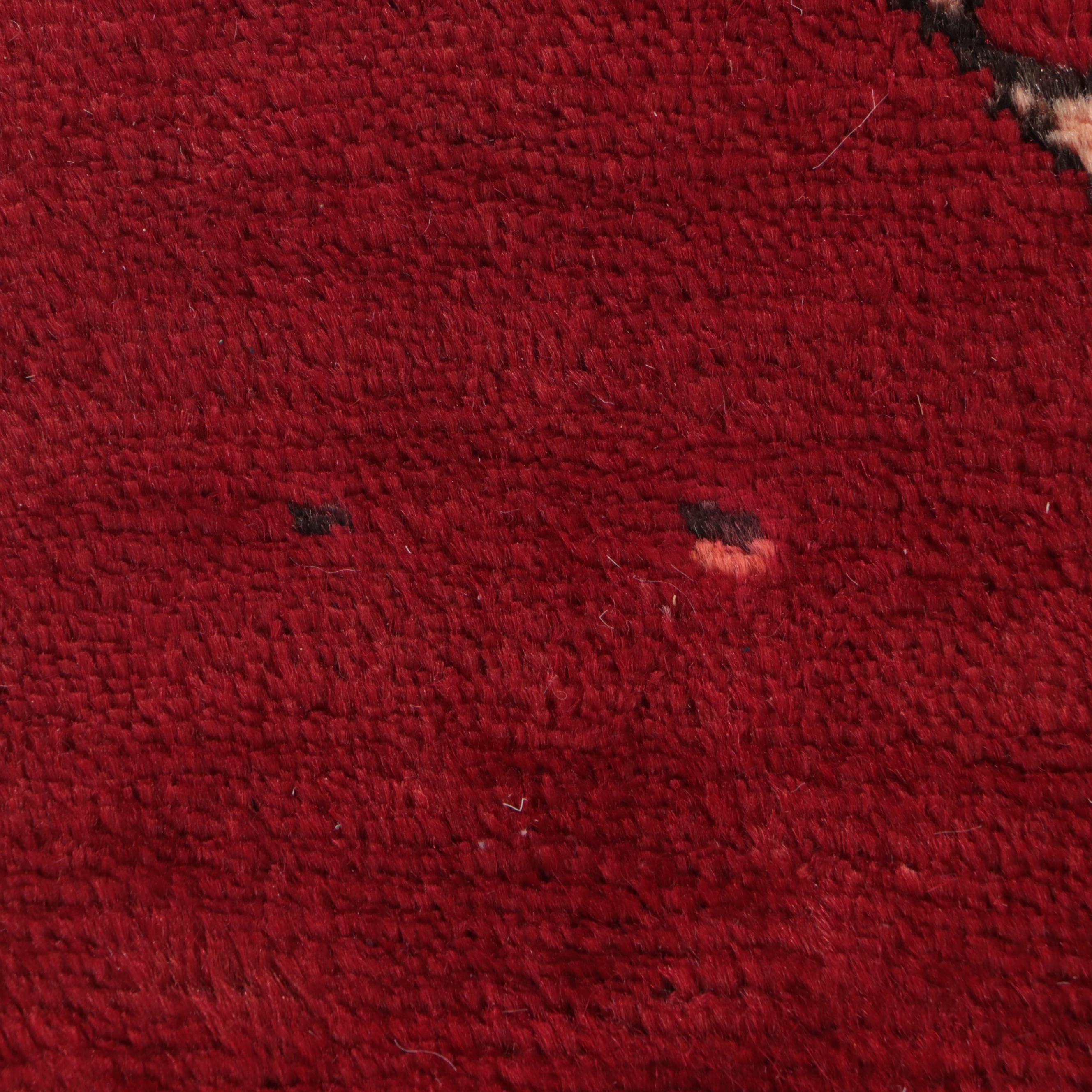 4'4 x 9'2 Hand-Knotted Persian Kurdish Area Rug