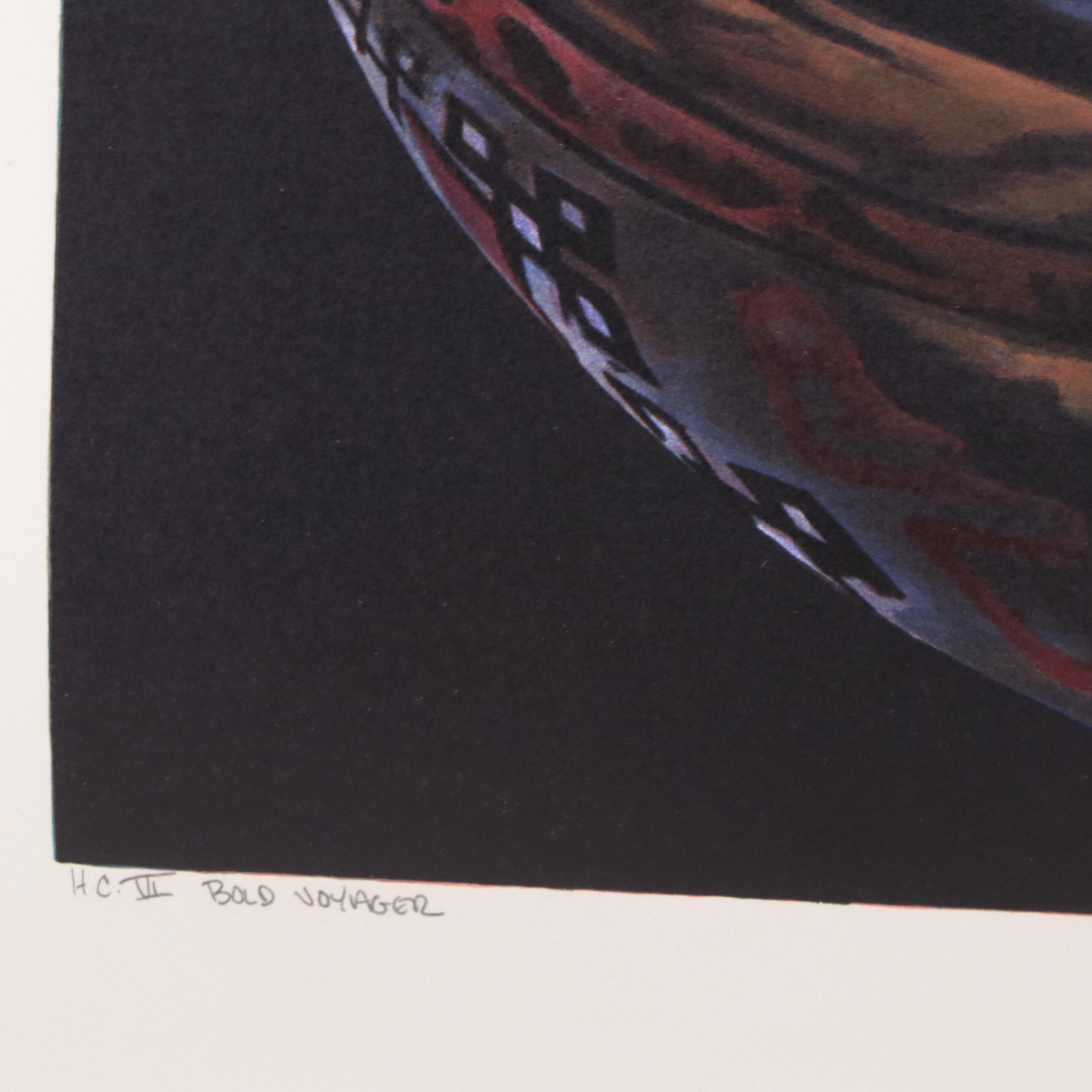 Michael Knigin Color Lithograph "Bold Voyage," 1978