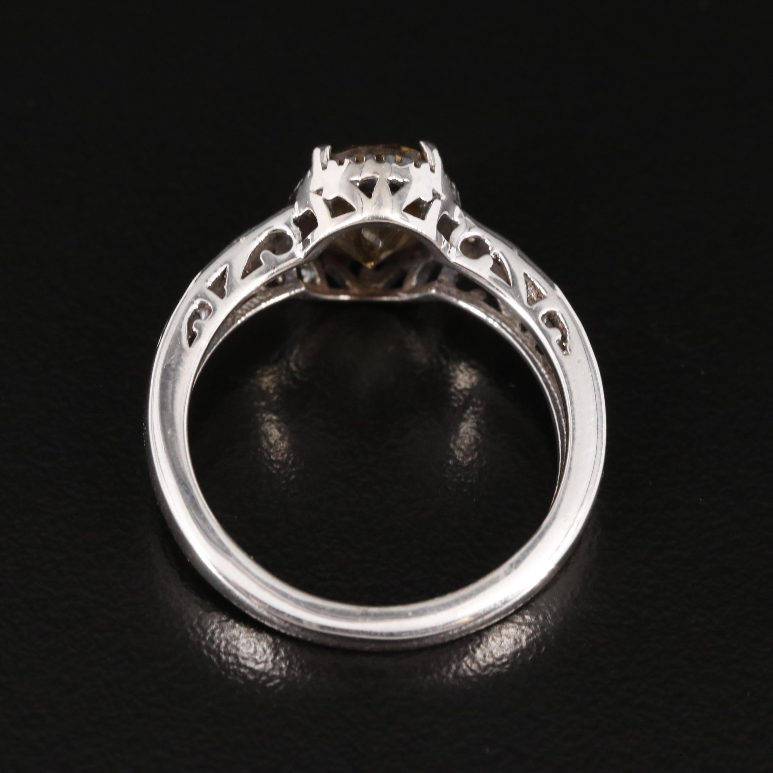 Sterling Citrine Tapered Ring