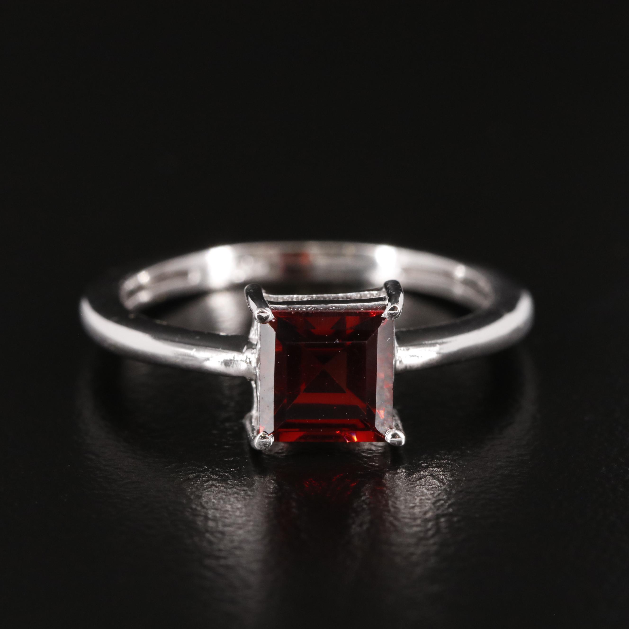 Sterling Garnet Ring