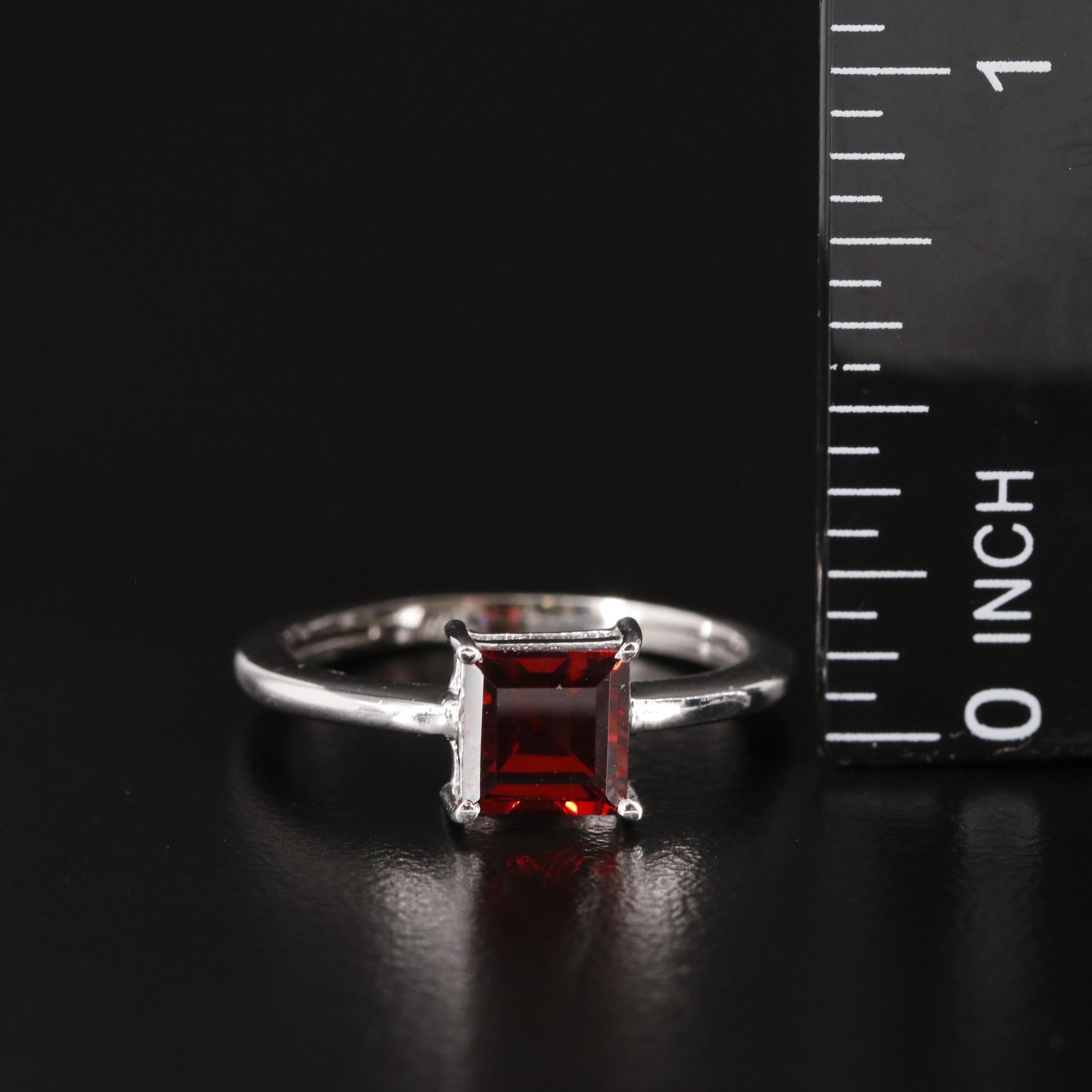 Sterling Garnet Ring