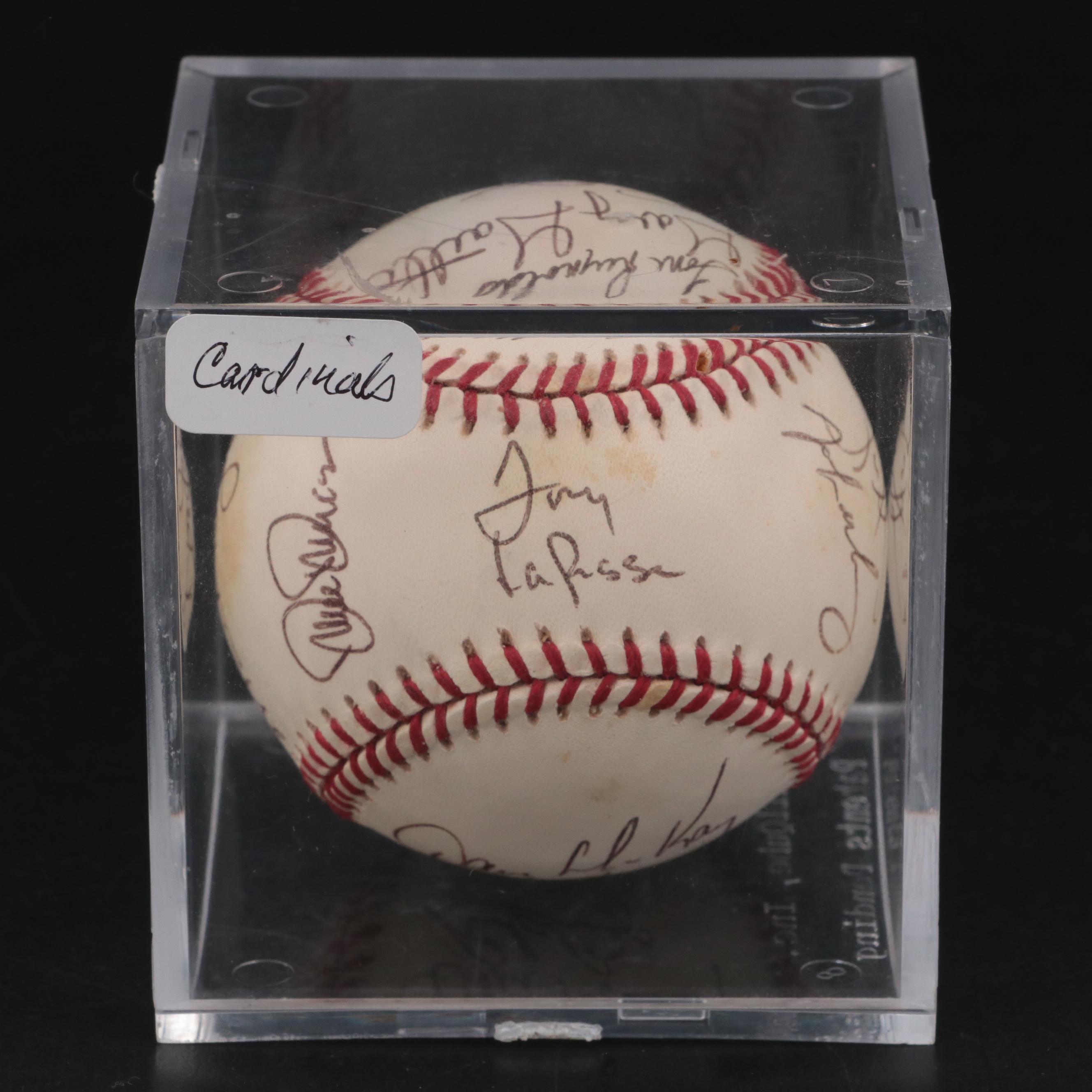 1996 St. Louis Cardinals Signed Rawlings National League Baseball with Smith