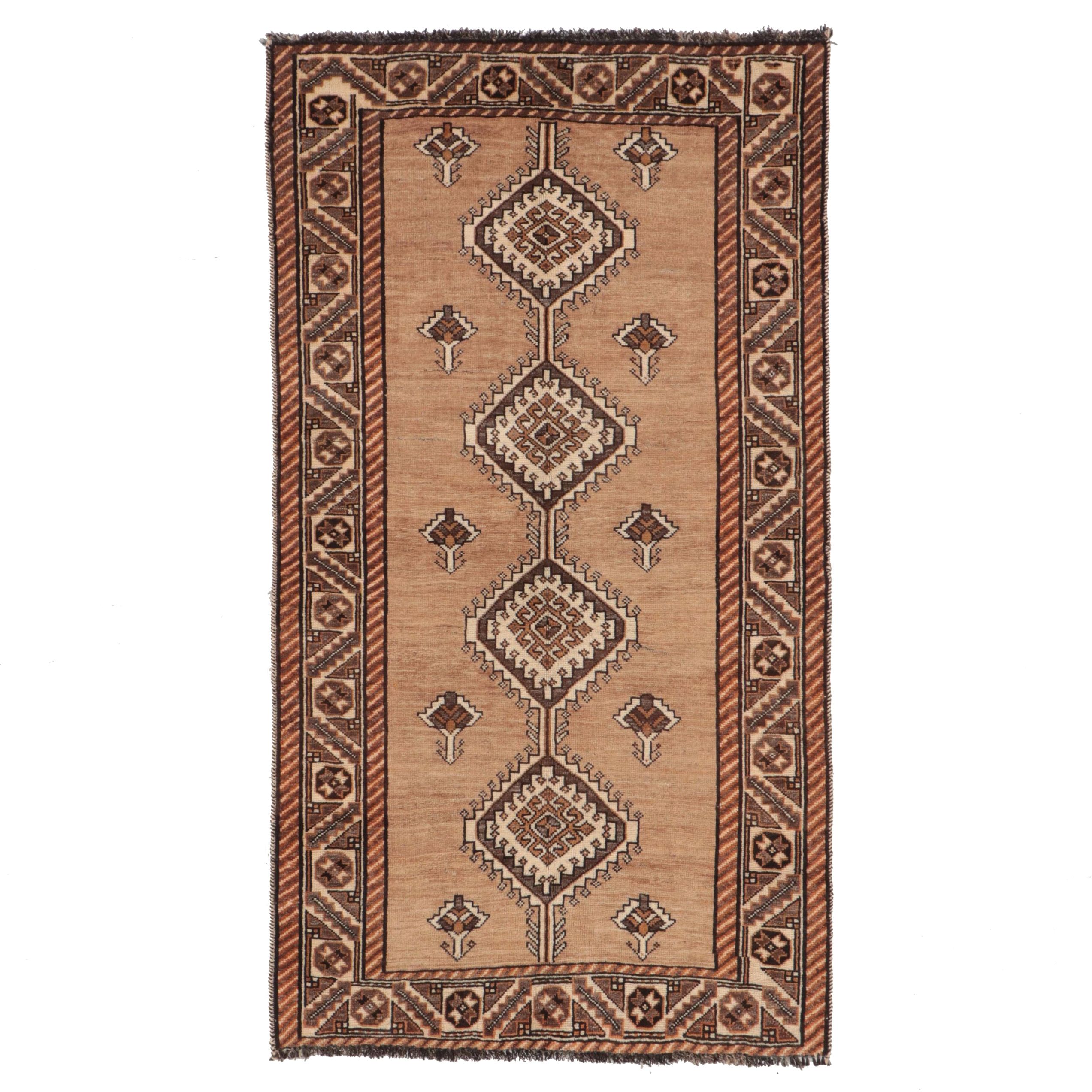 3'8 x 6'9 Hand-Knotted Persian Gabbeh Area Rug