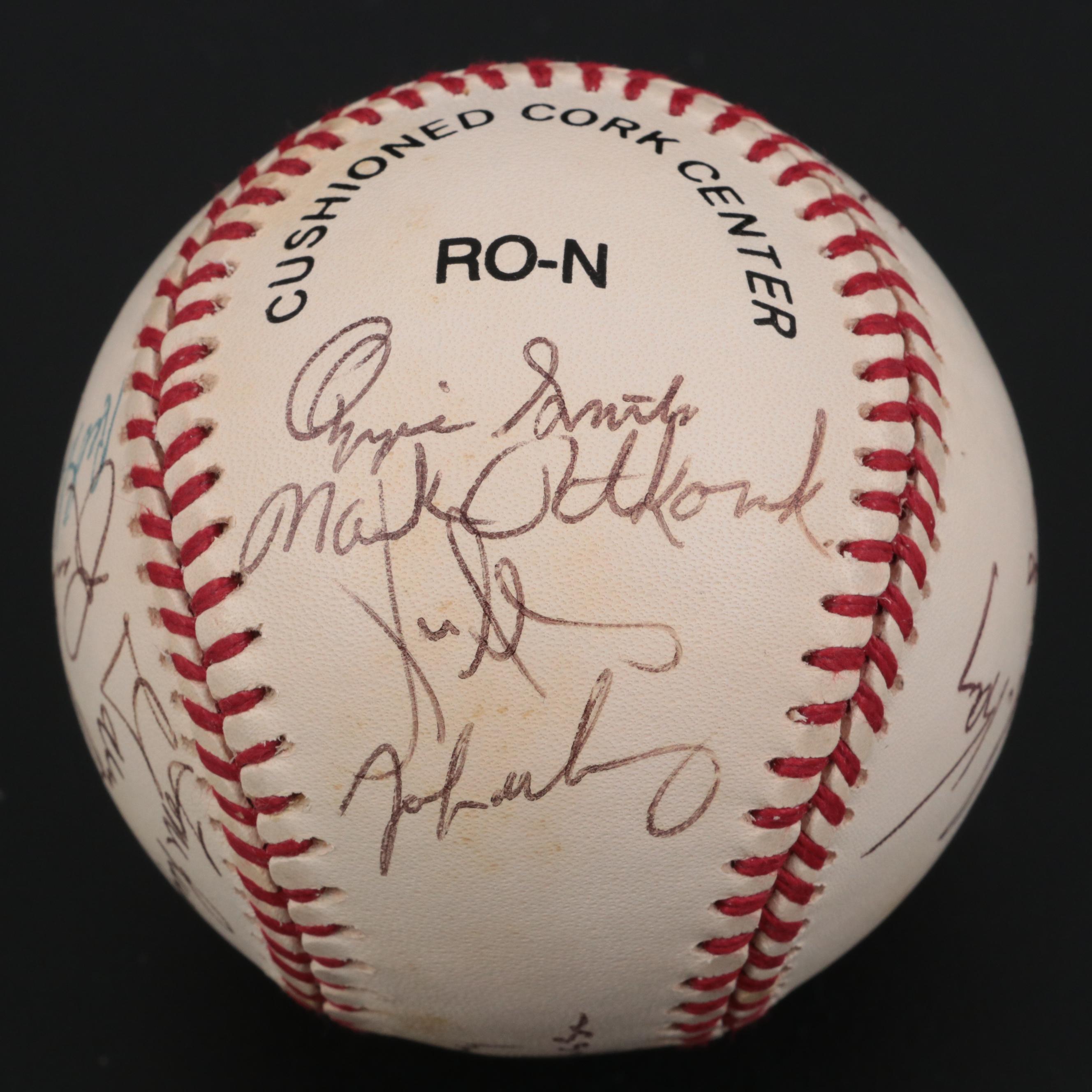 1996 St. Louis Cardinals Signed Rawlings National League Baseball with Smith