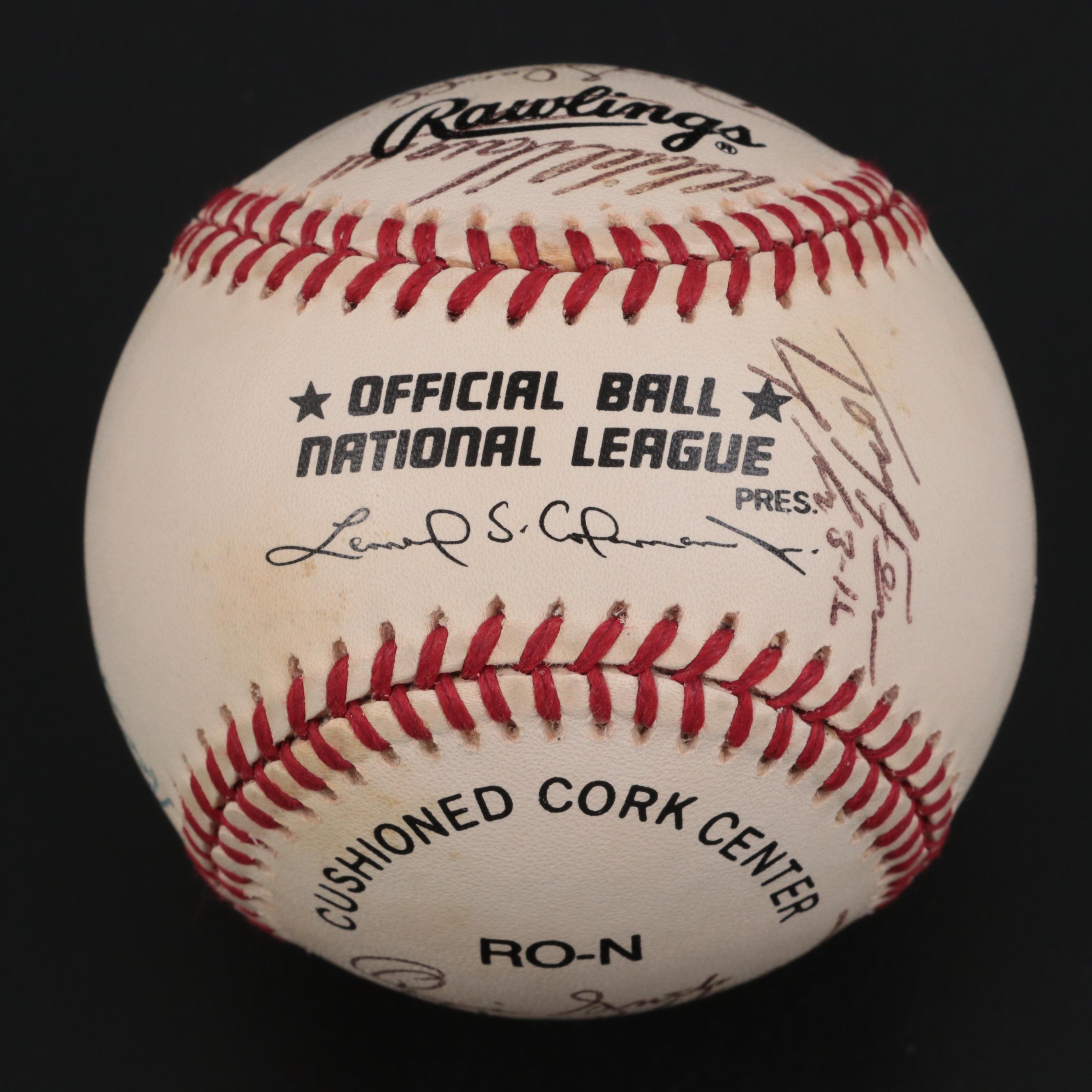 1996 St. Louis Cardinals Signed Rawlings National League Baseball with Smith