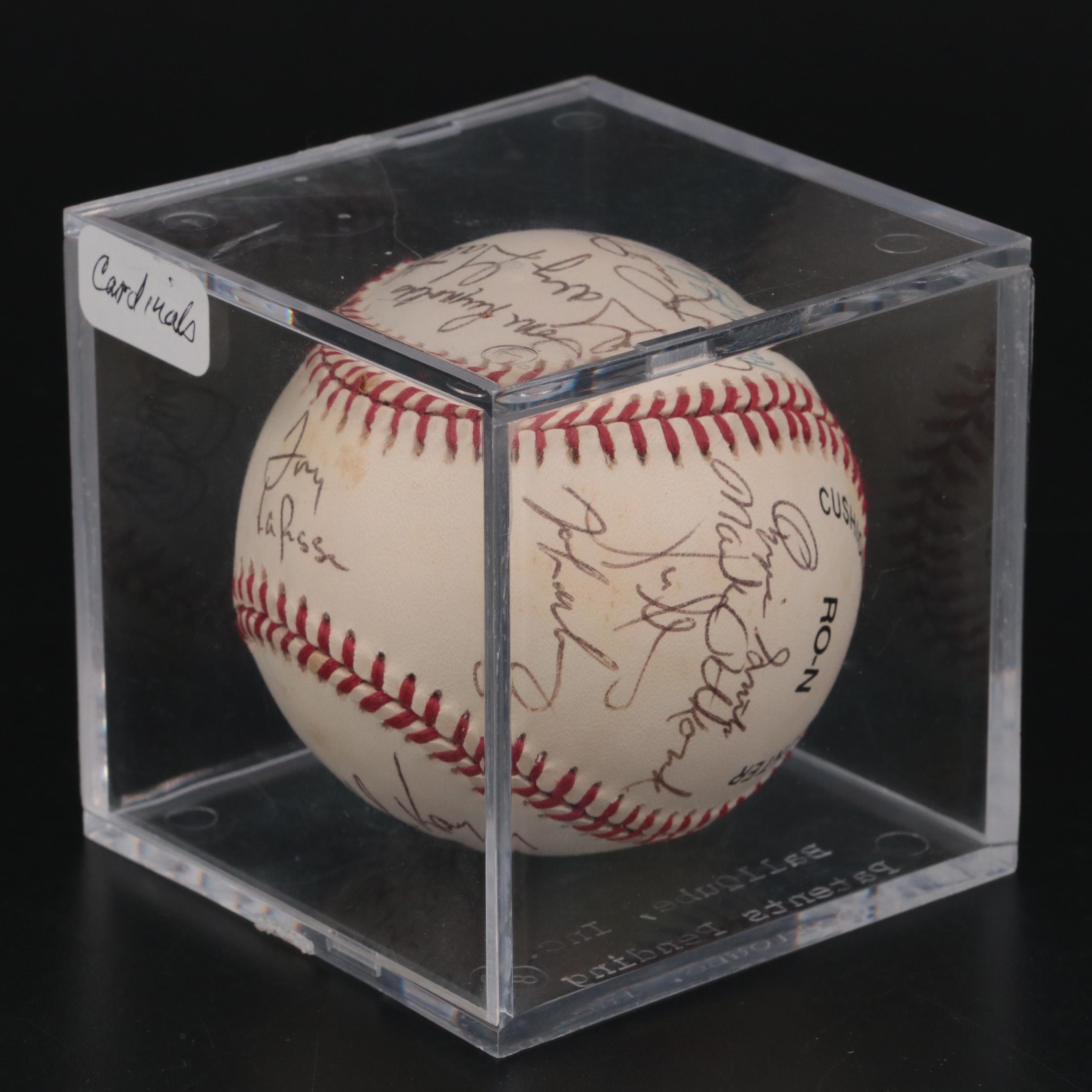 1996 St. Louis Cardinals Signed Rawlings National League Baseball with Smith