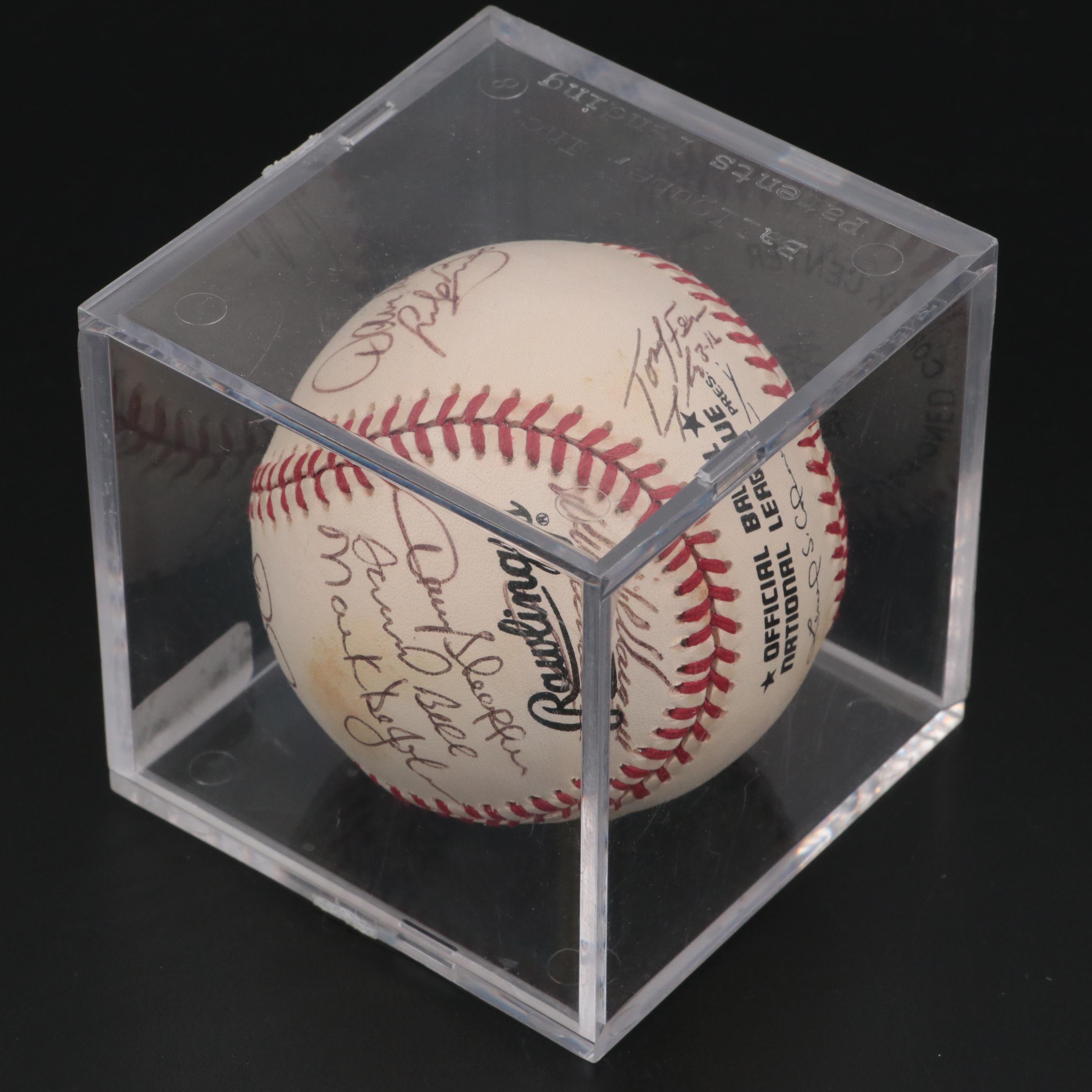 1996 St. Louis Cardinals Signed Rawlings National League Baseball with Smith