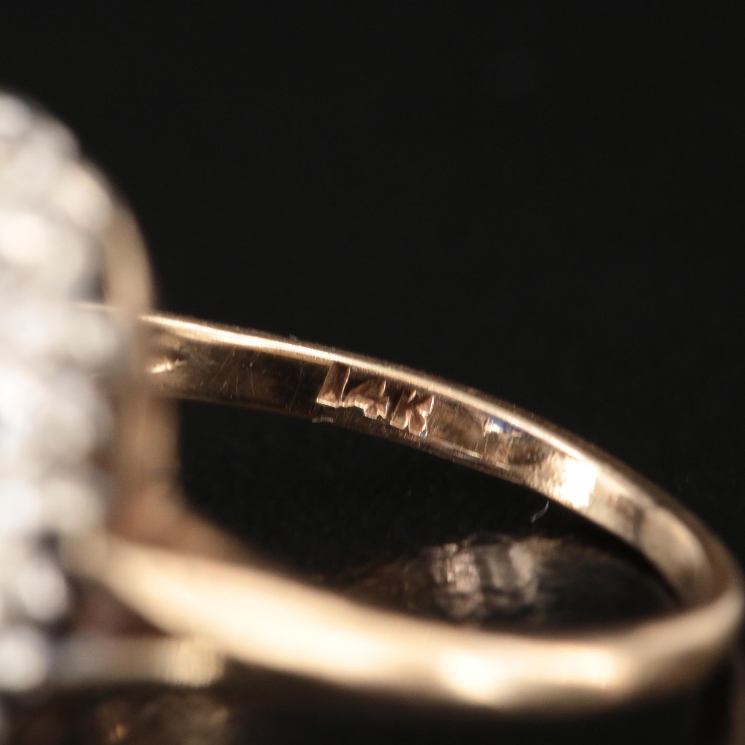 Vintage  14K Sapphire and Diamond Ring