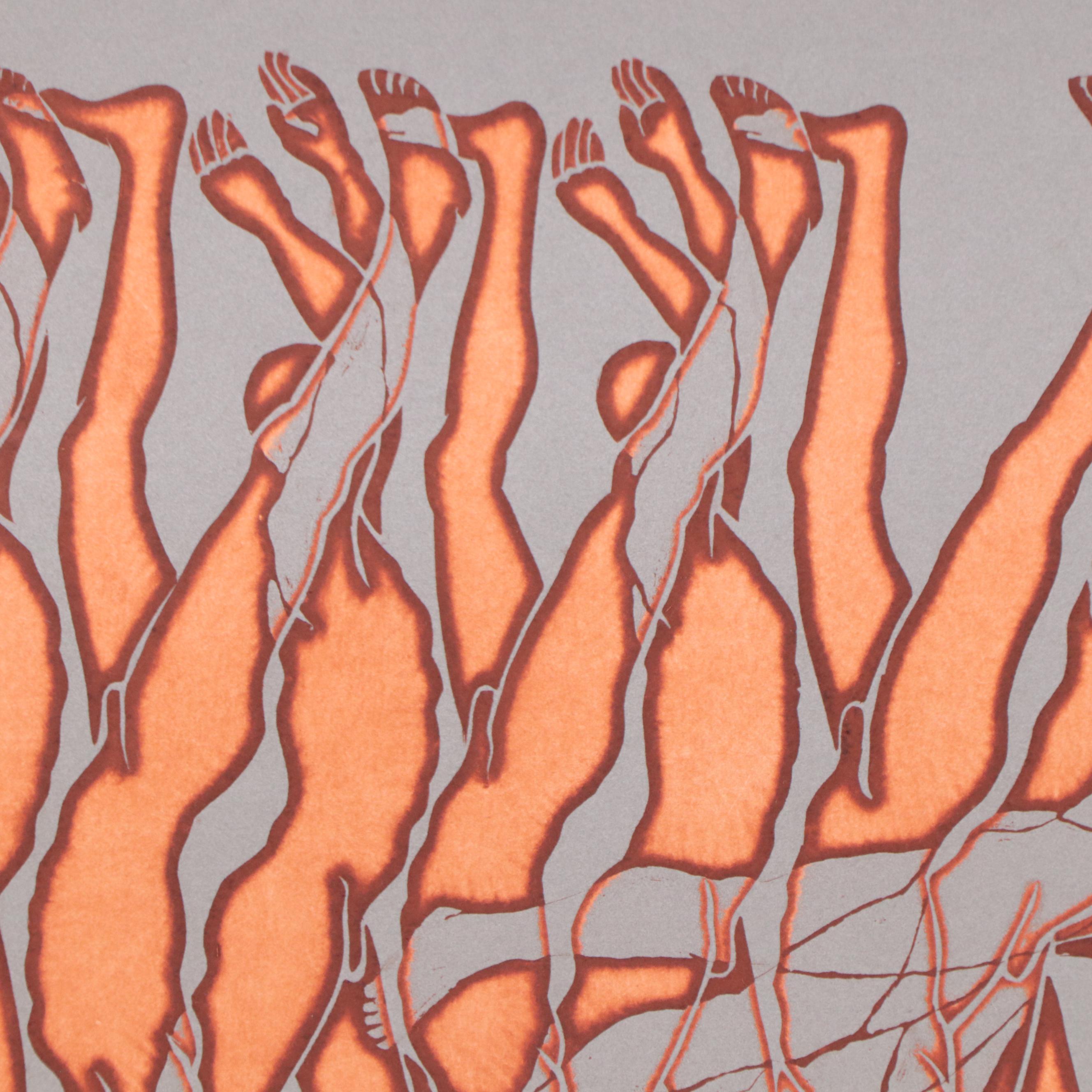 Franklin Figural Etching "Topsy-Turvy," Circa 1980