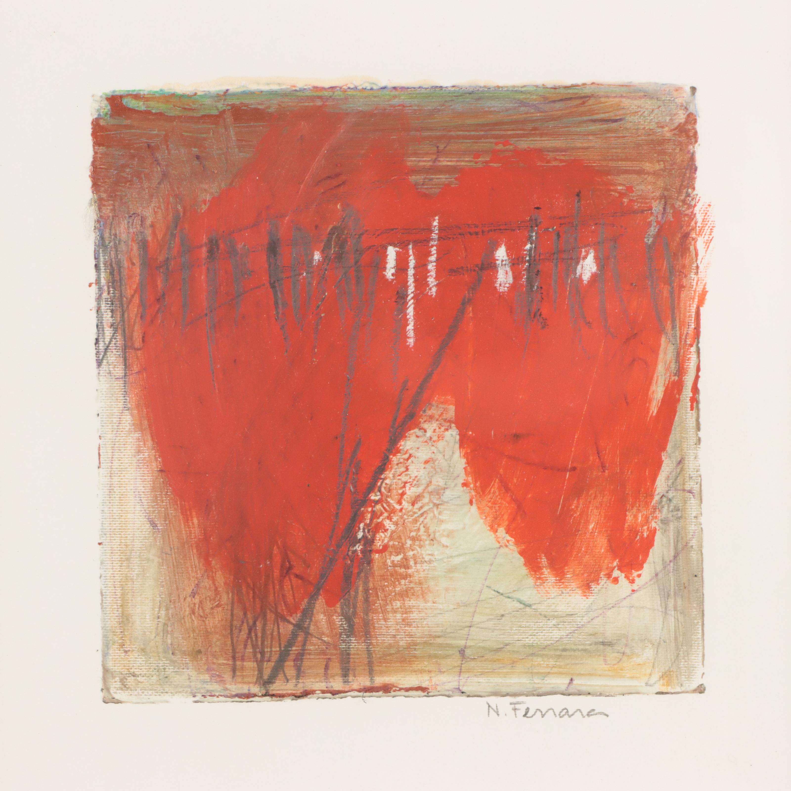 Nelly Ferrara Abstract Mixed Media Painting