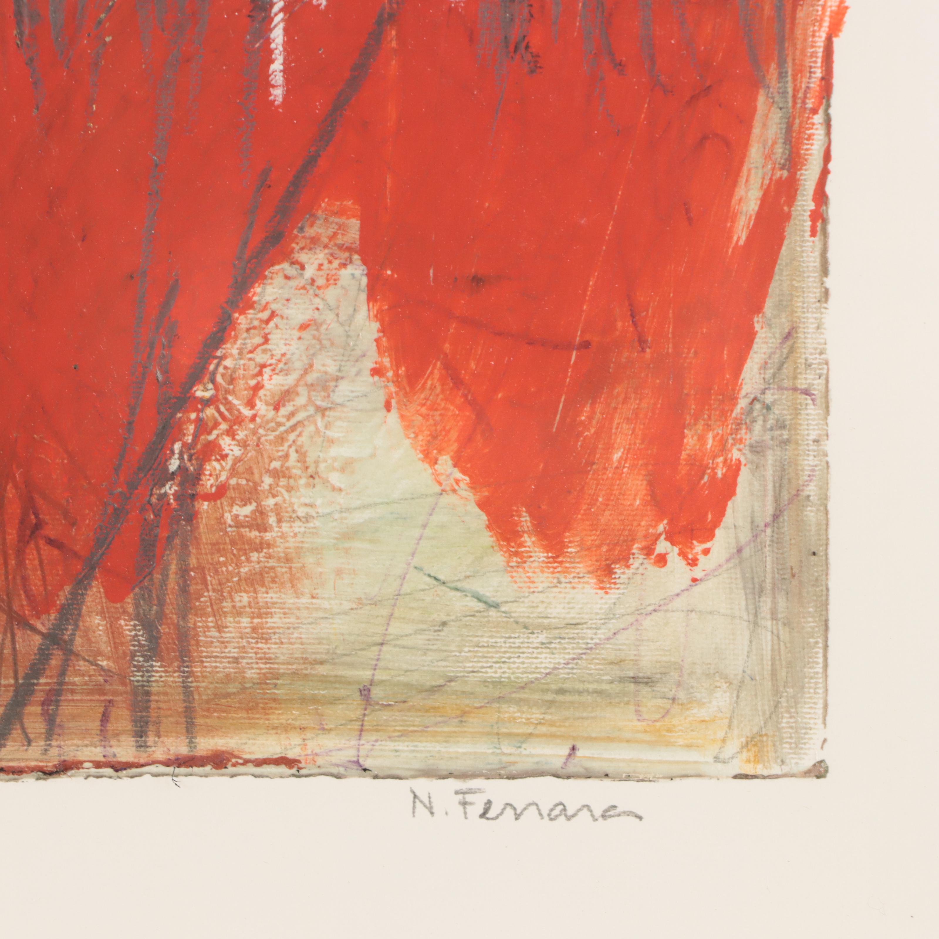 Nelly Ferrara Abstract Mixed Media Painting