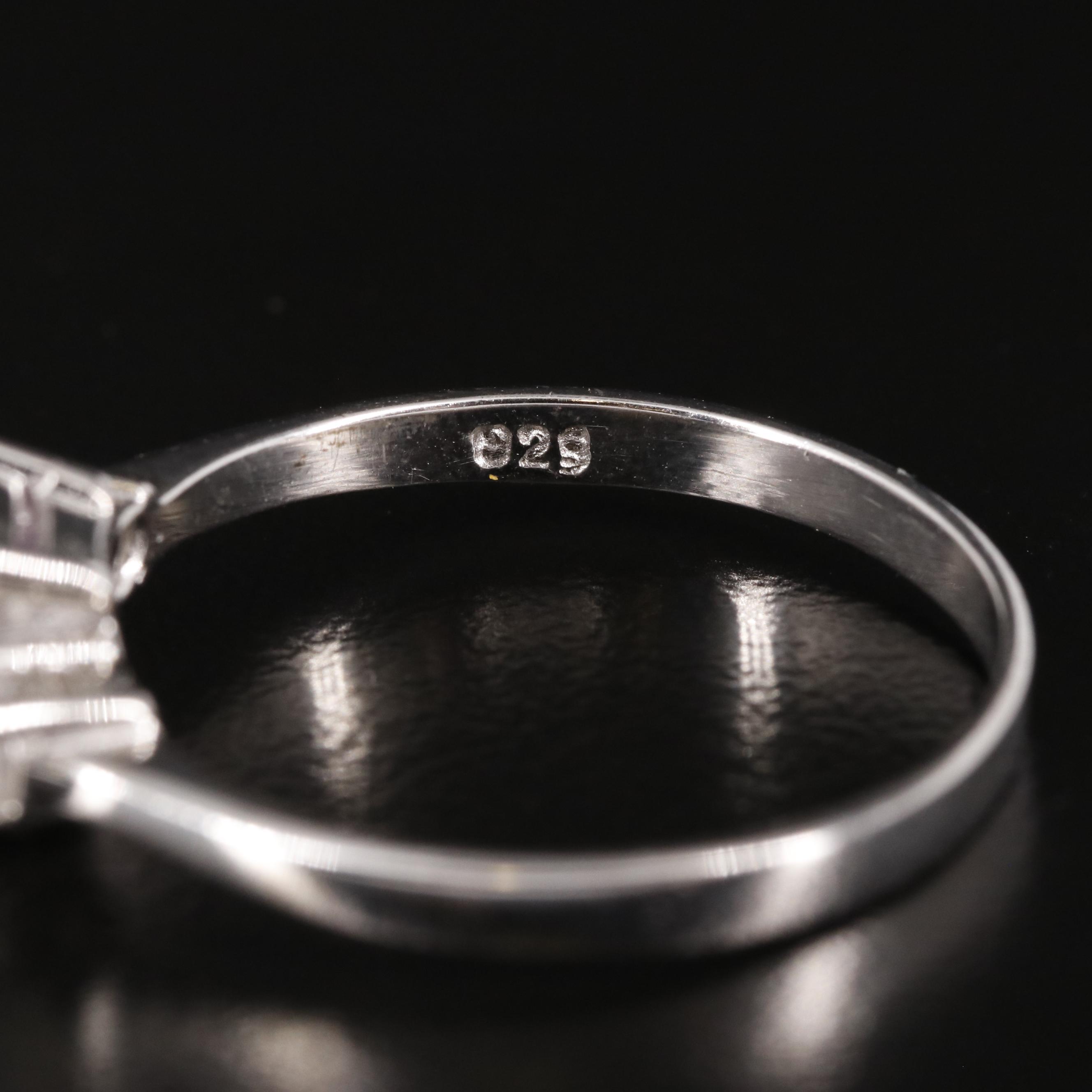 Sterling, Amethyst and White Topaz Ring