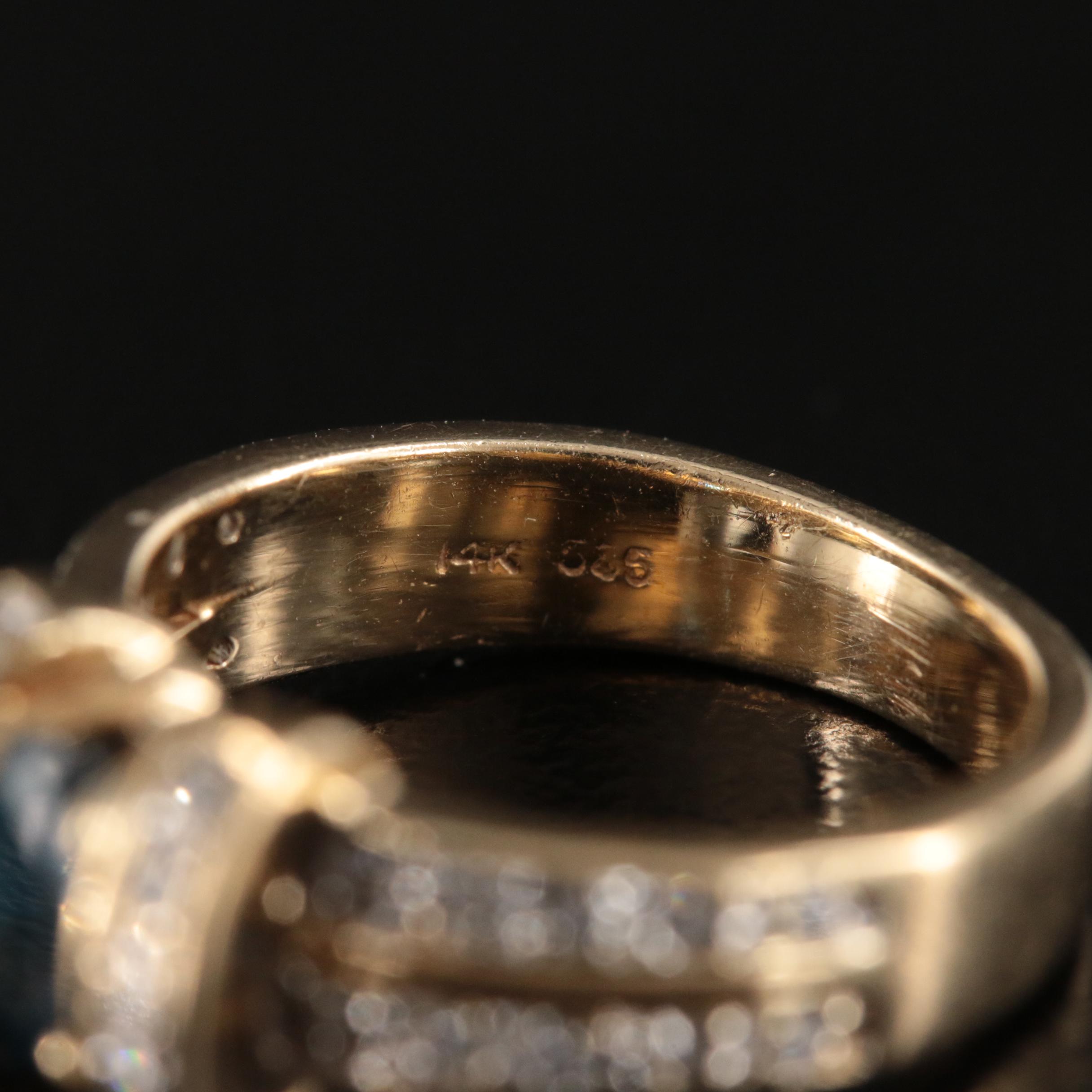 14K Sapphire and Diamond Ring