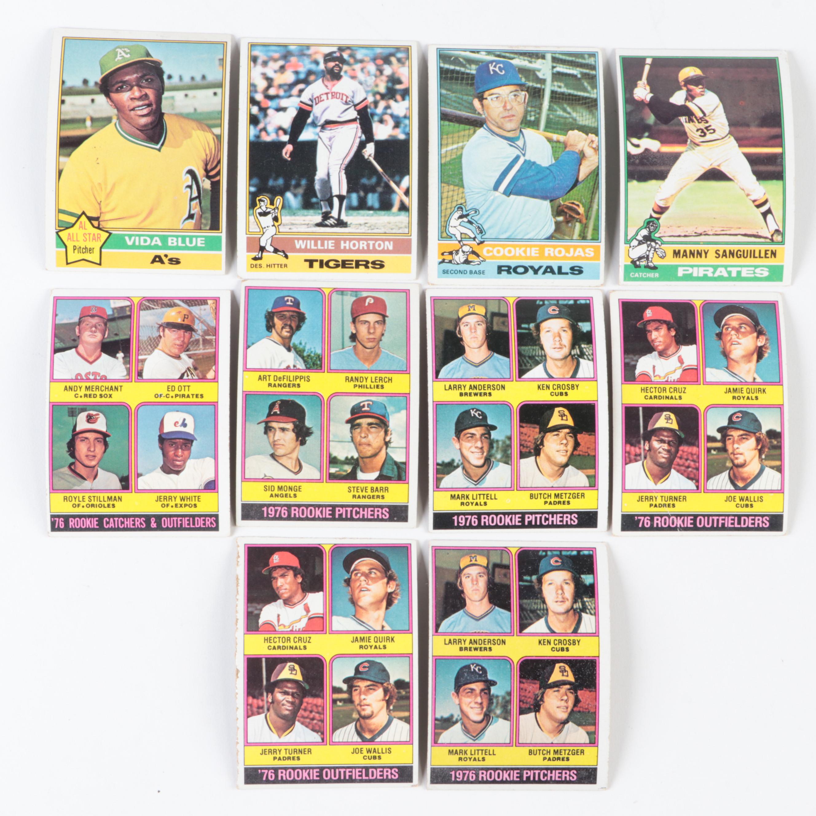 1976 Topps Baseball Cards Including Bando, Tiant, Sanguillén, Rookies and More