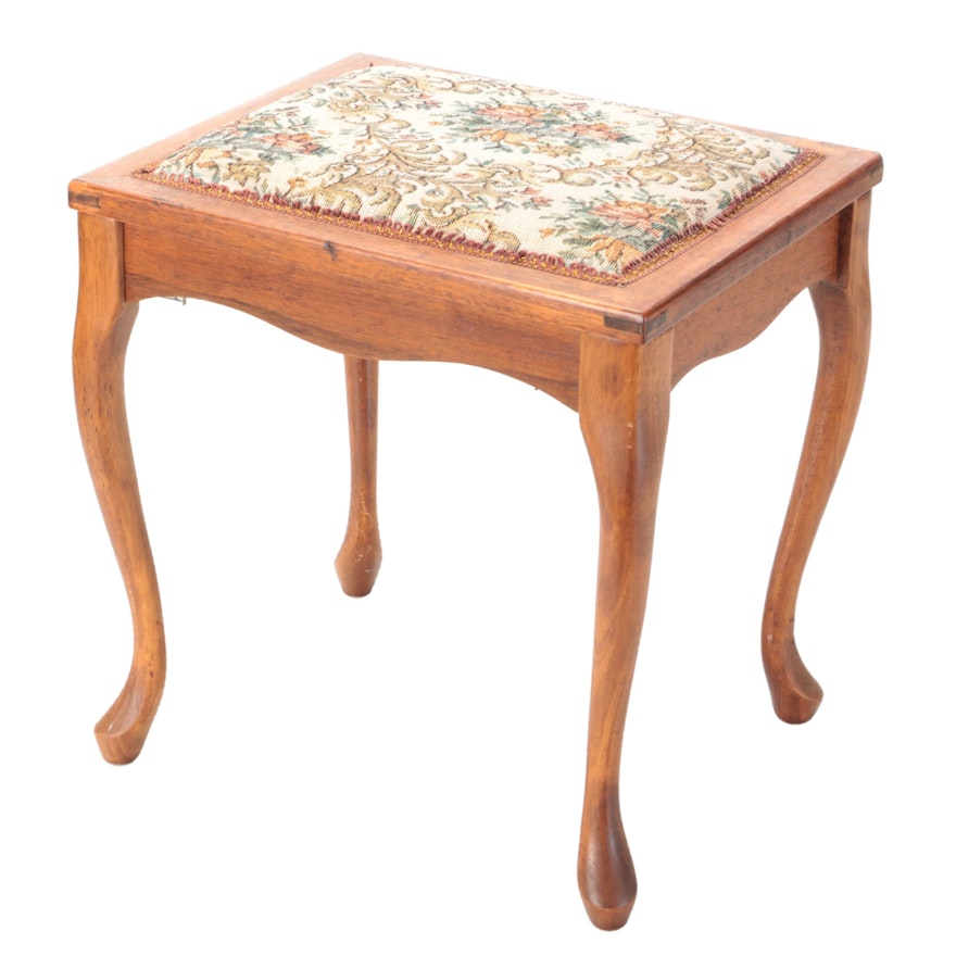 Queen Anne Style Mahogany Footstool