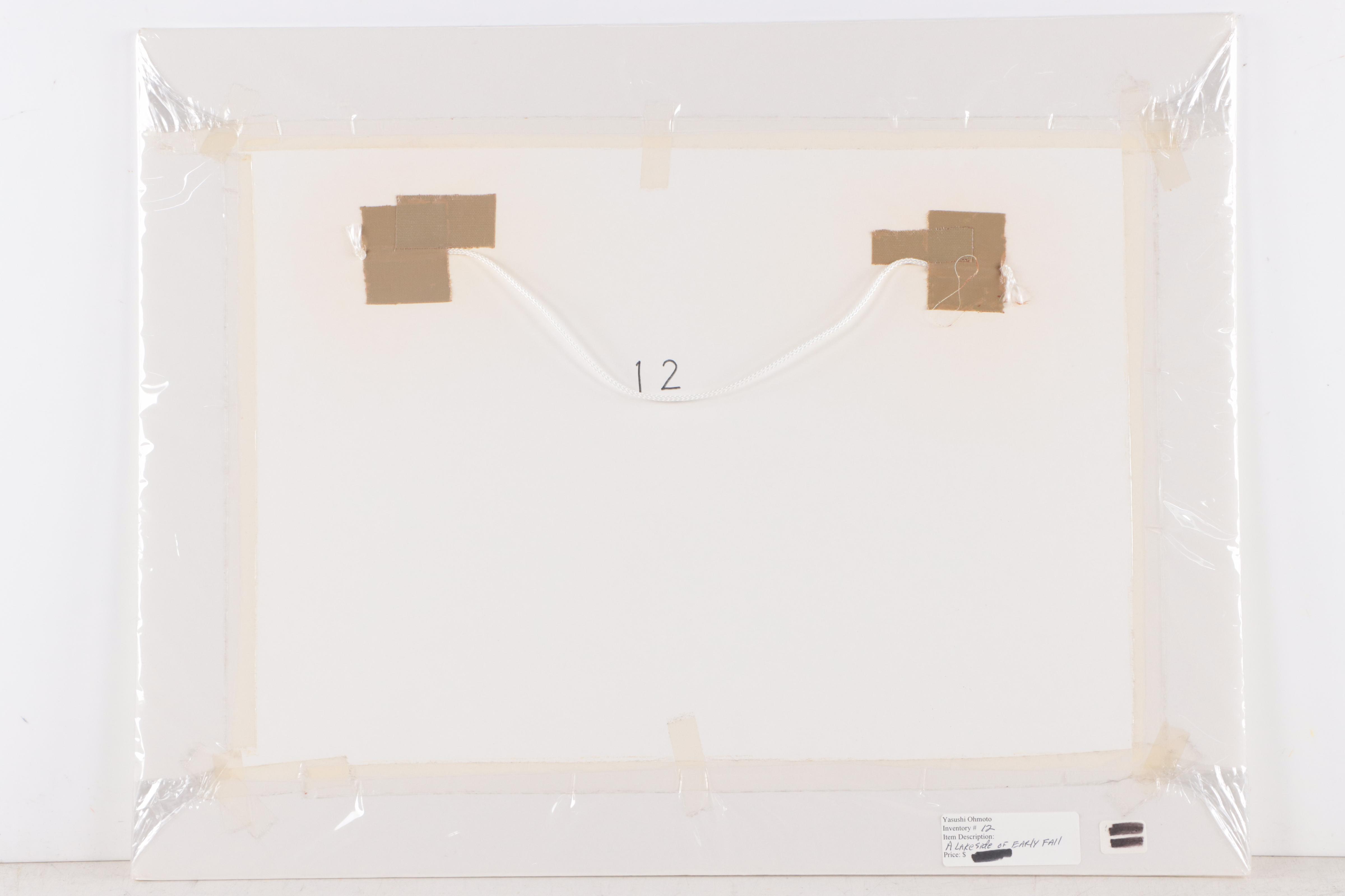 Yasushi Ohmoto Woodblock "Lakeside in Early Fall"