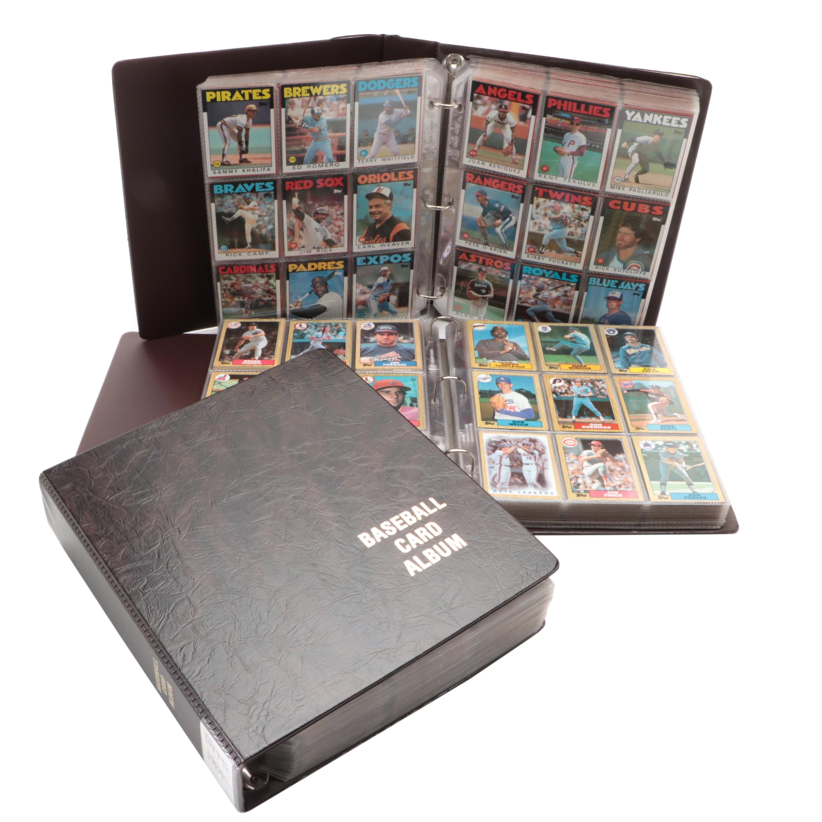 1984, 1986 and 1987 Topps, Topps Traded Baseball Cards with Rose, Jackson, More