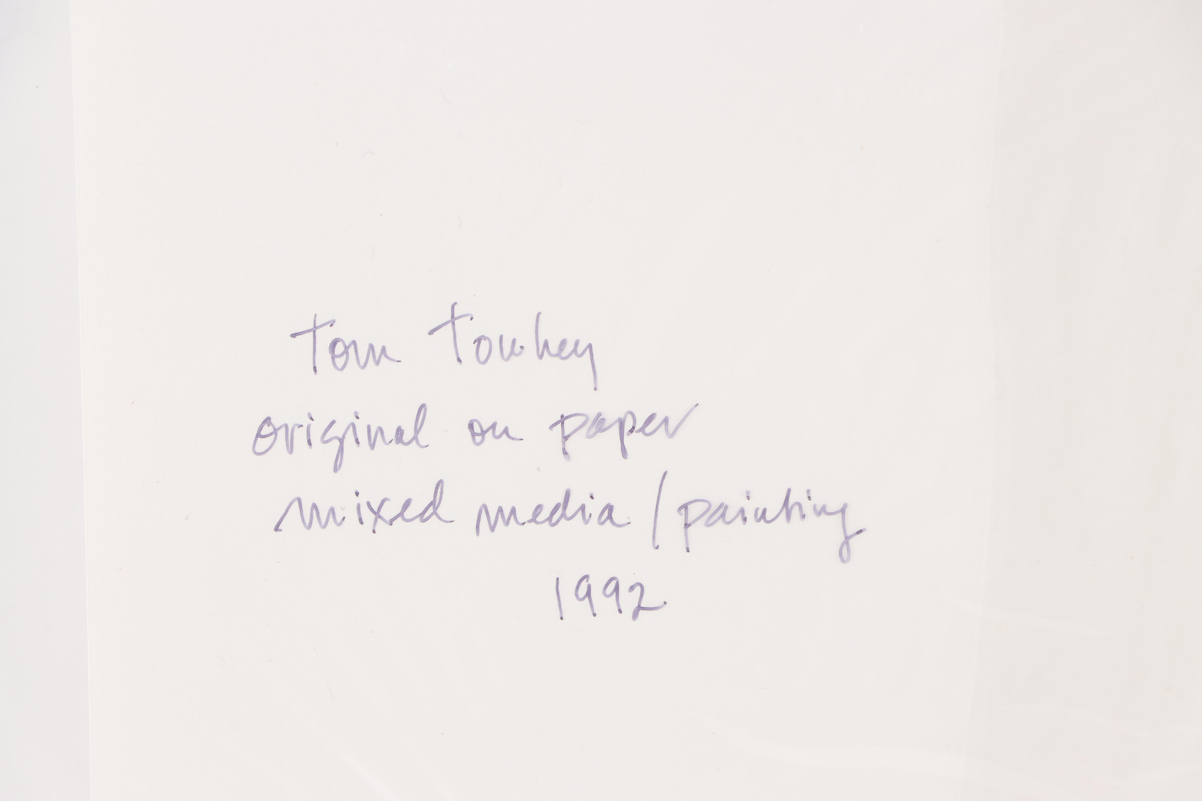 Tom Towhey Abstract Mixed Media Monotype, 1992