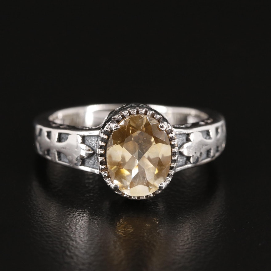 Sterling Citrine Ring