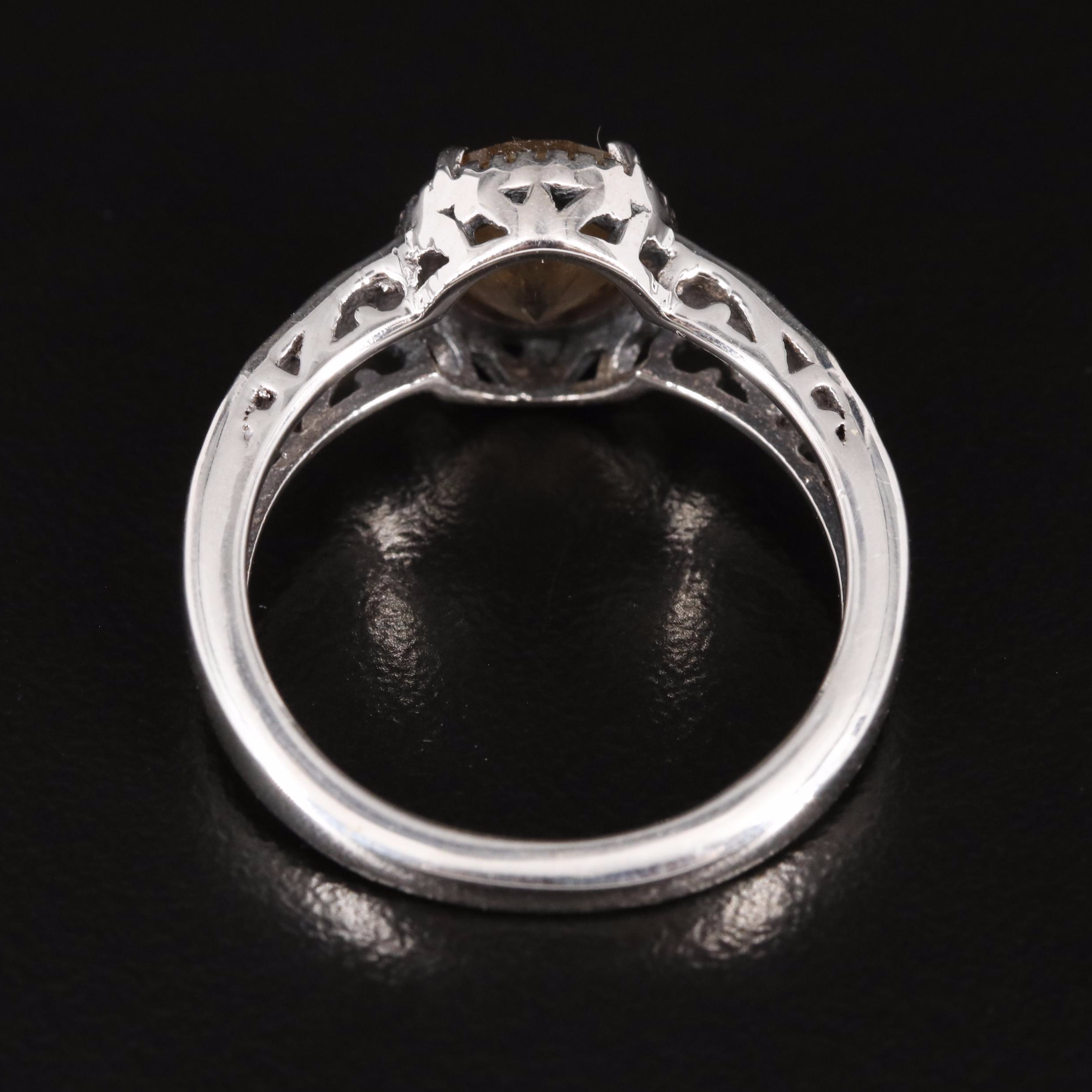 Sterling Citrine Ring