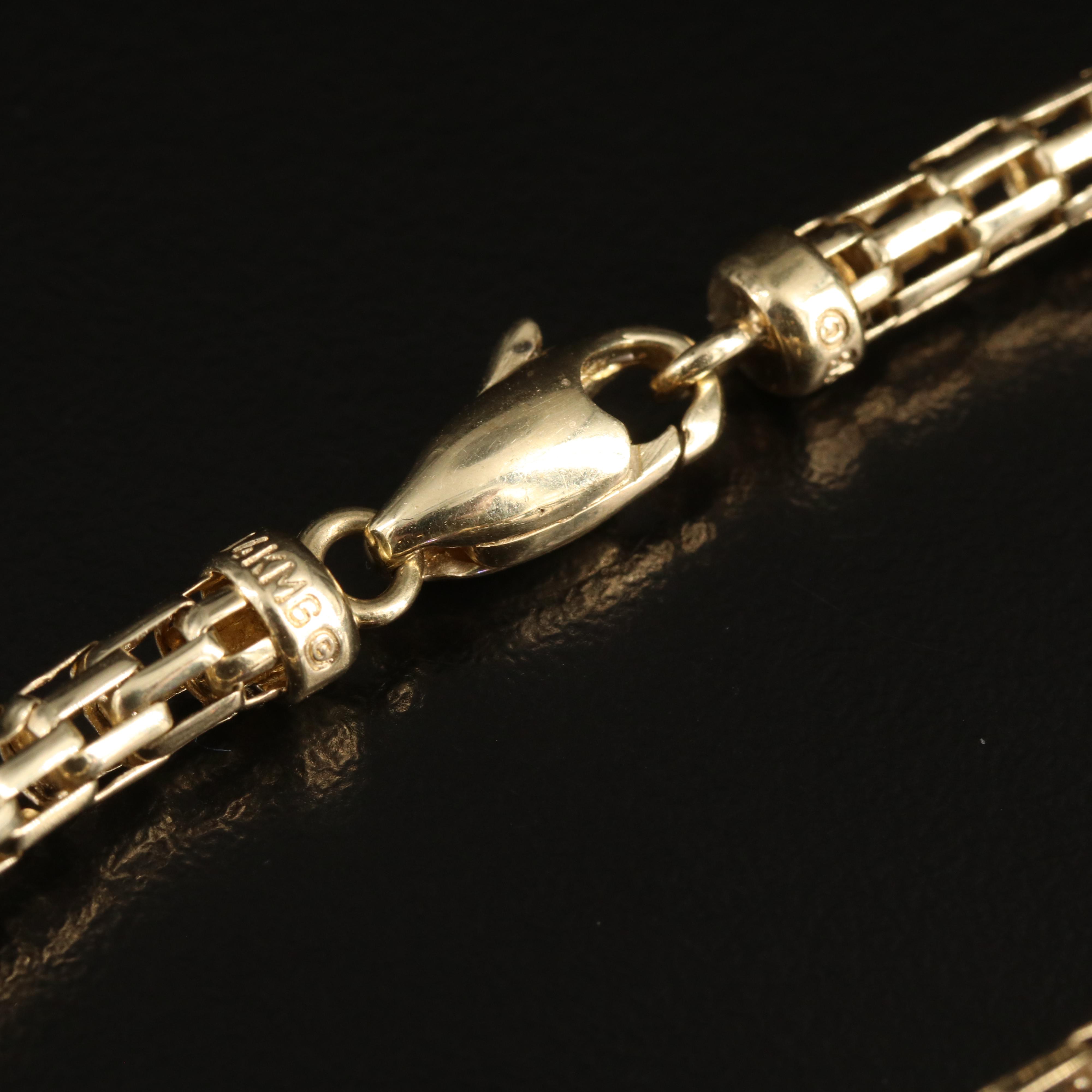 14K Topaz and Amethyst Bracelet