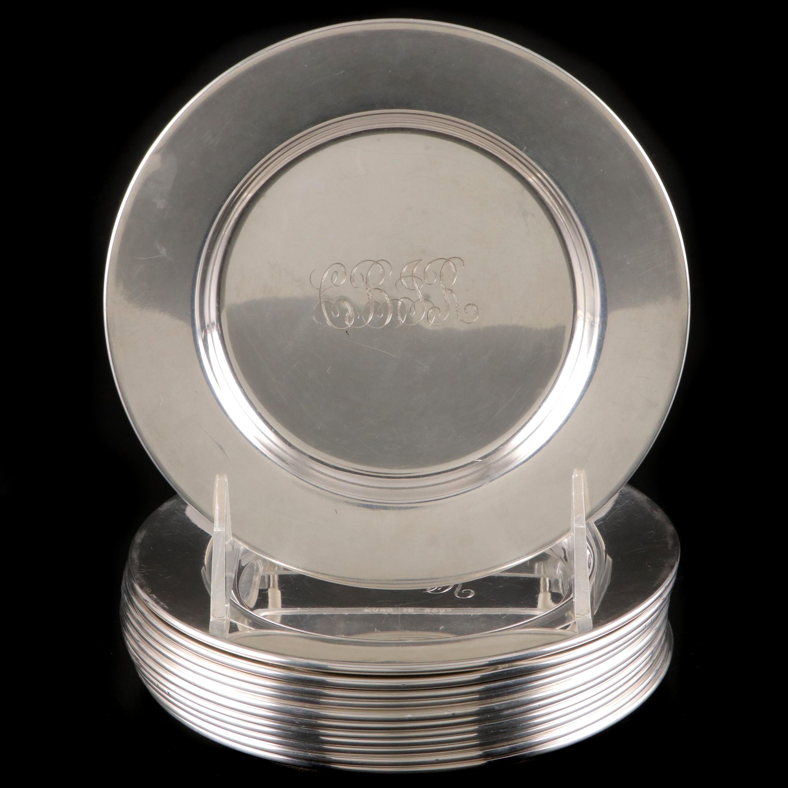 American Sterling Silver Bread and Butter Plates, 20th Century